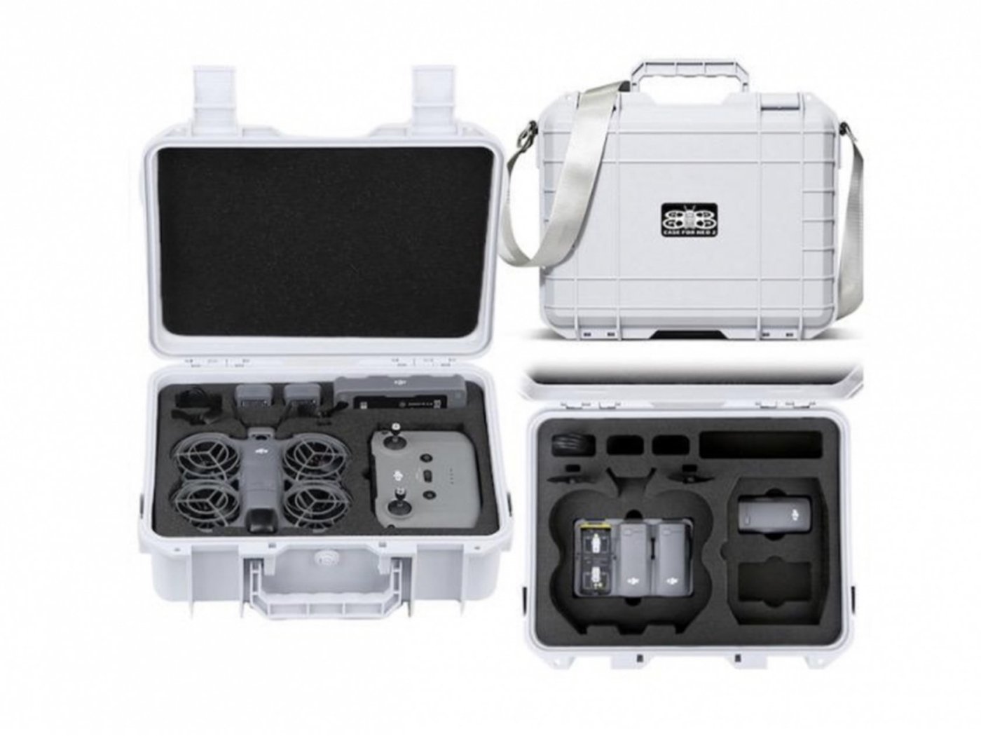 Bílé antiexplozní pouzdro pro dron DJI Neo 2 (DJI RC-N3)