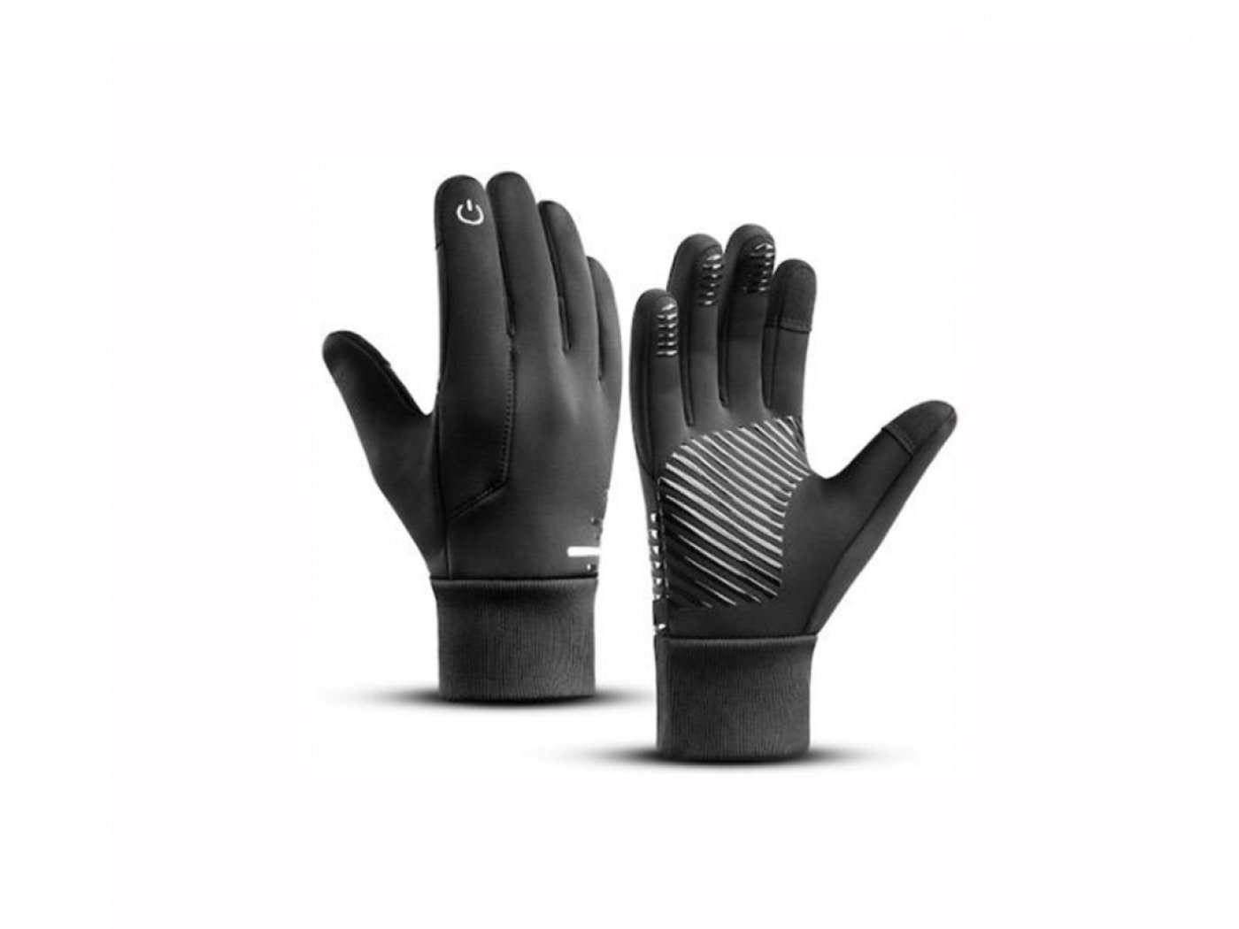 Protiskluzové teplé dotykové rukavice (XL)