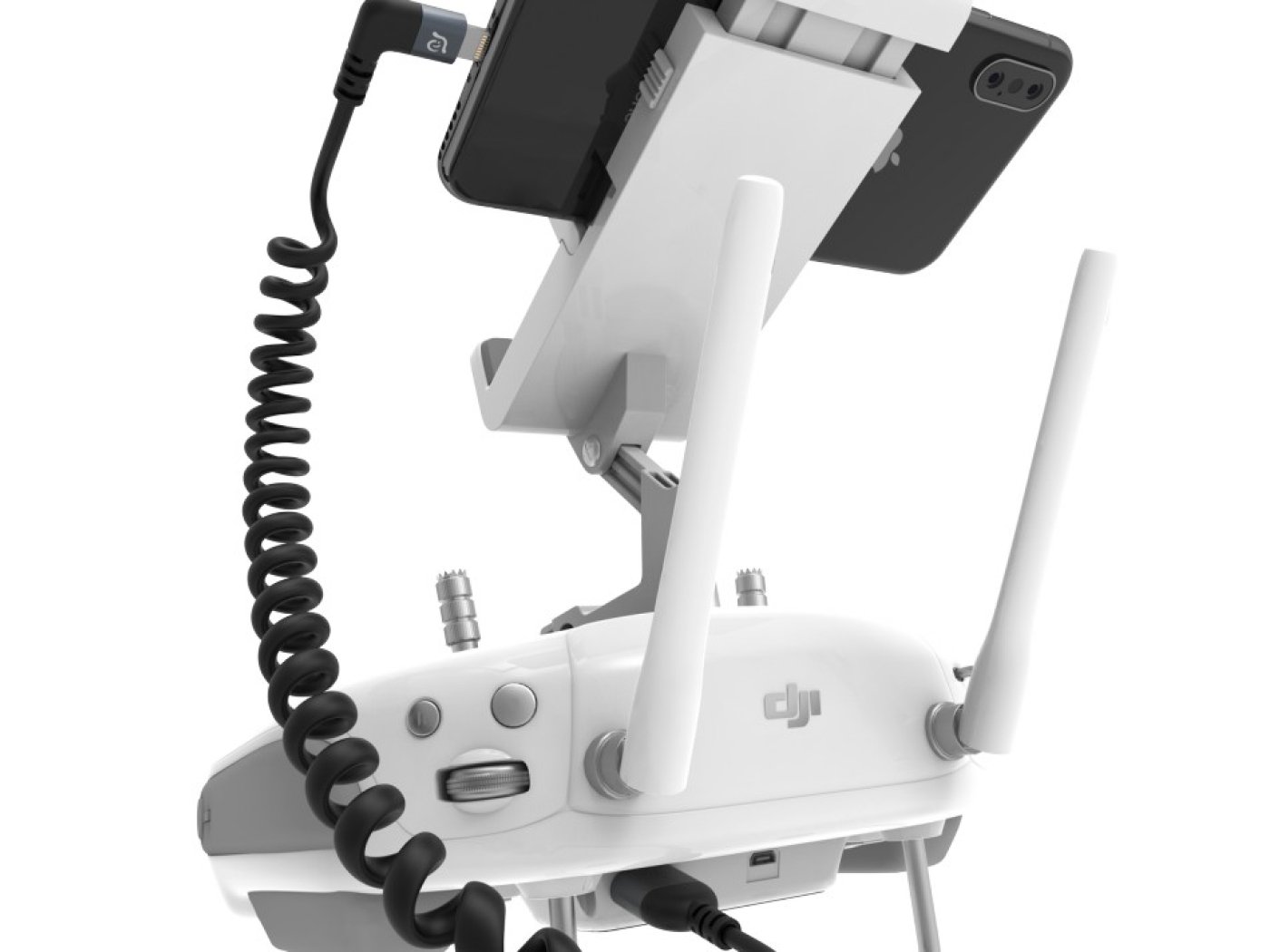 Kroucený kabel lightning/USB-A - 30cm - šedý - L30C