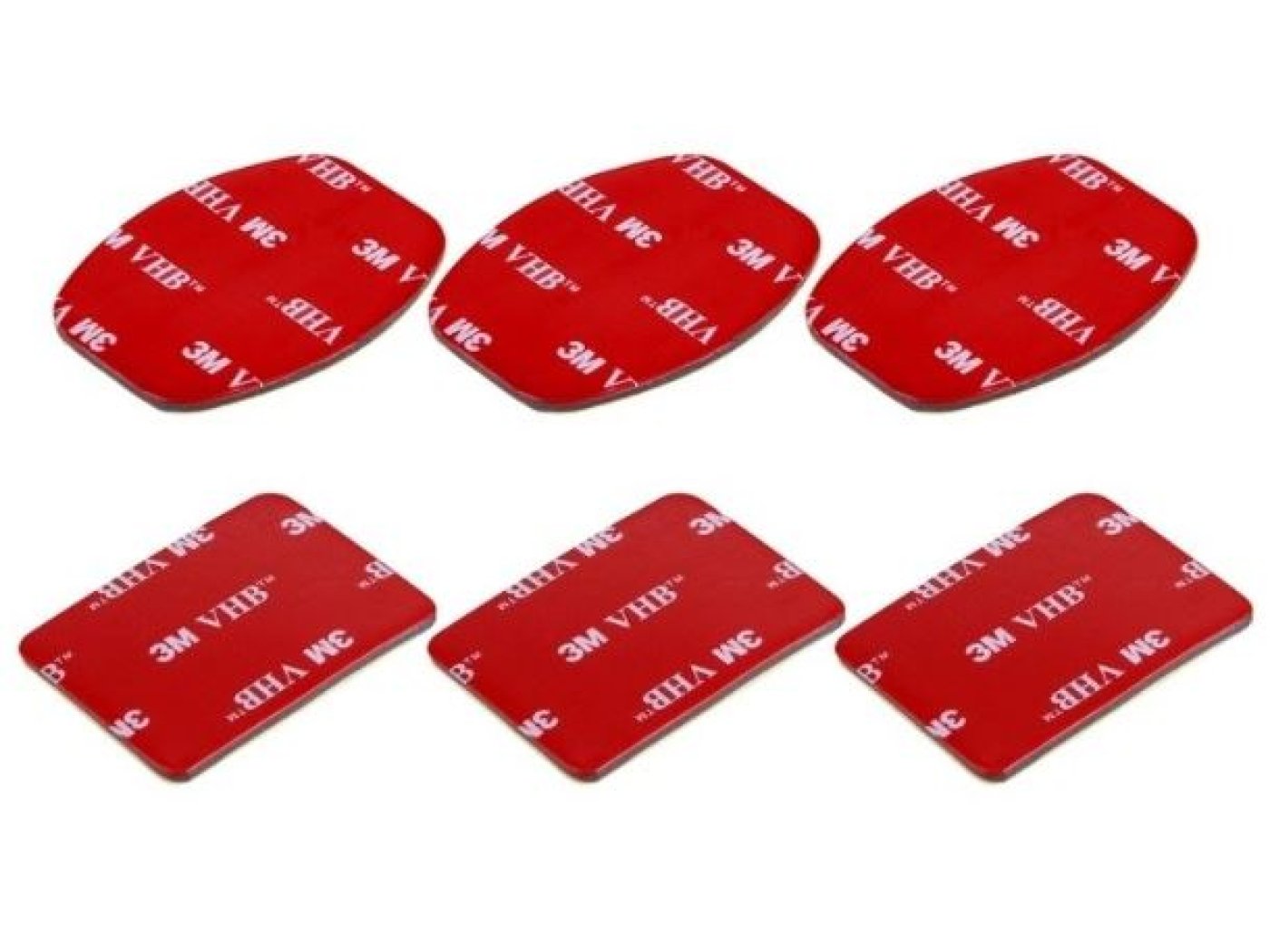 Sada samolepicích pásek na akční kameru (6ks)