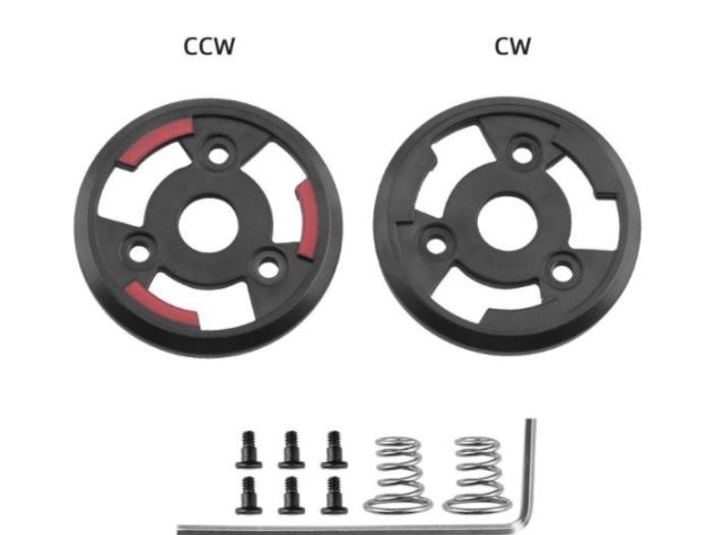 Unašeč vrtule CW a CCW na DJI FPV závodní dron