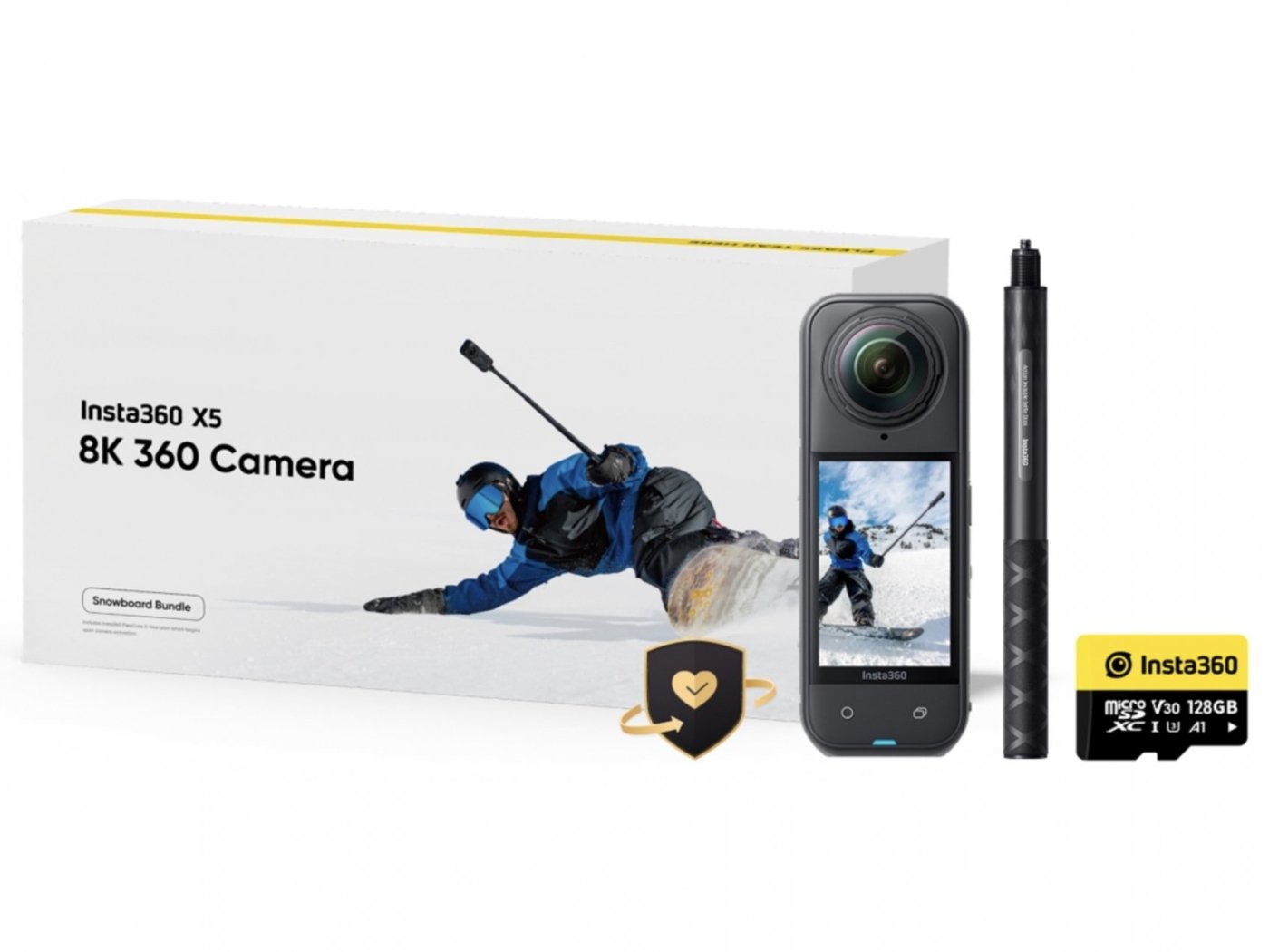 Akční kamera Insta360 X5 – Snowboard Bundle