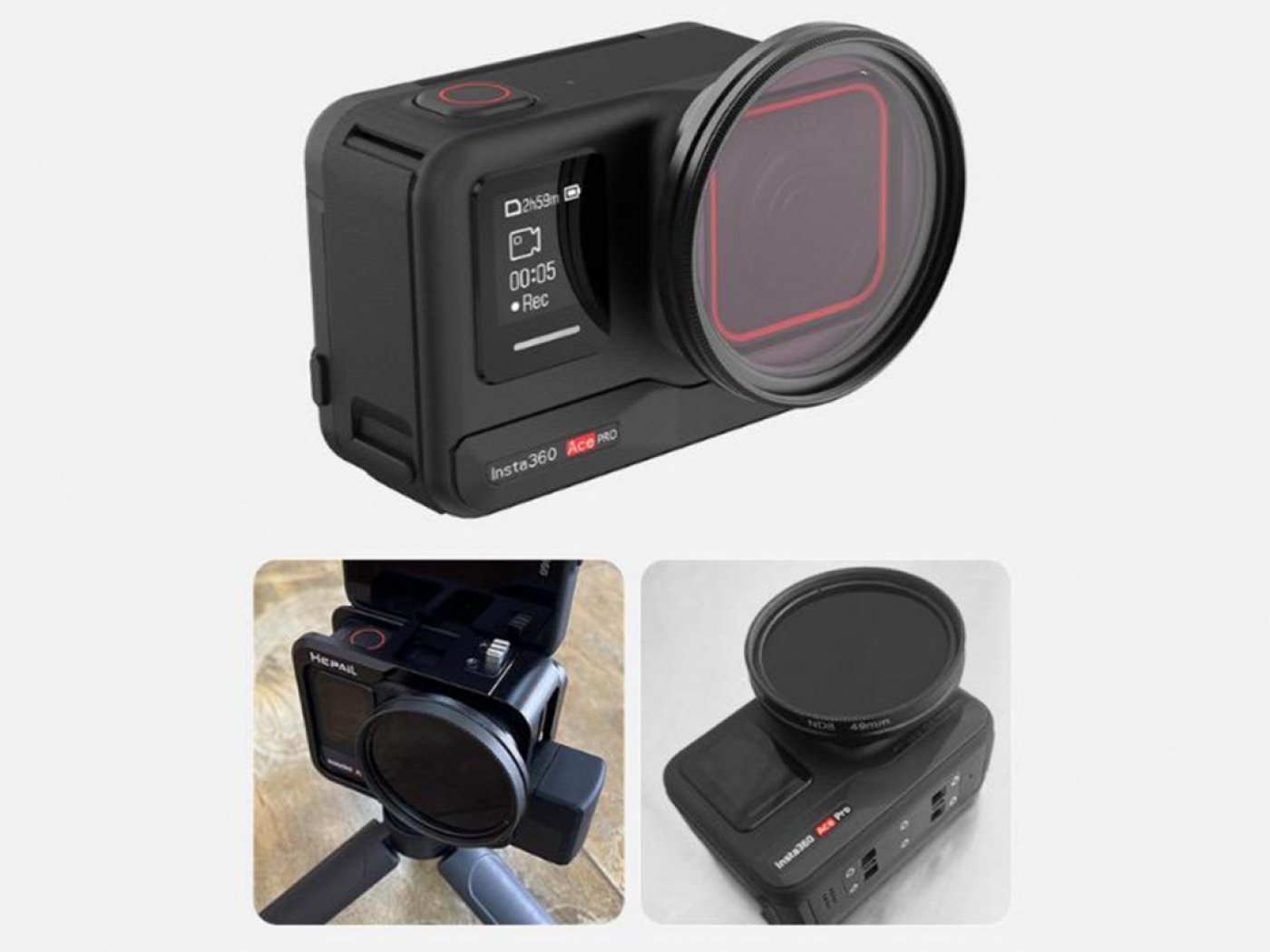 Držák filtru 49 mm na kameru Insta360 Ace Pro