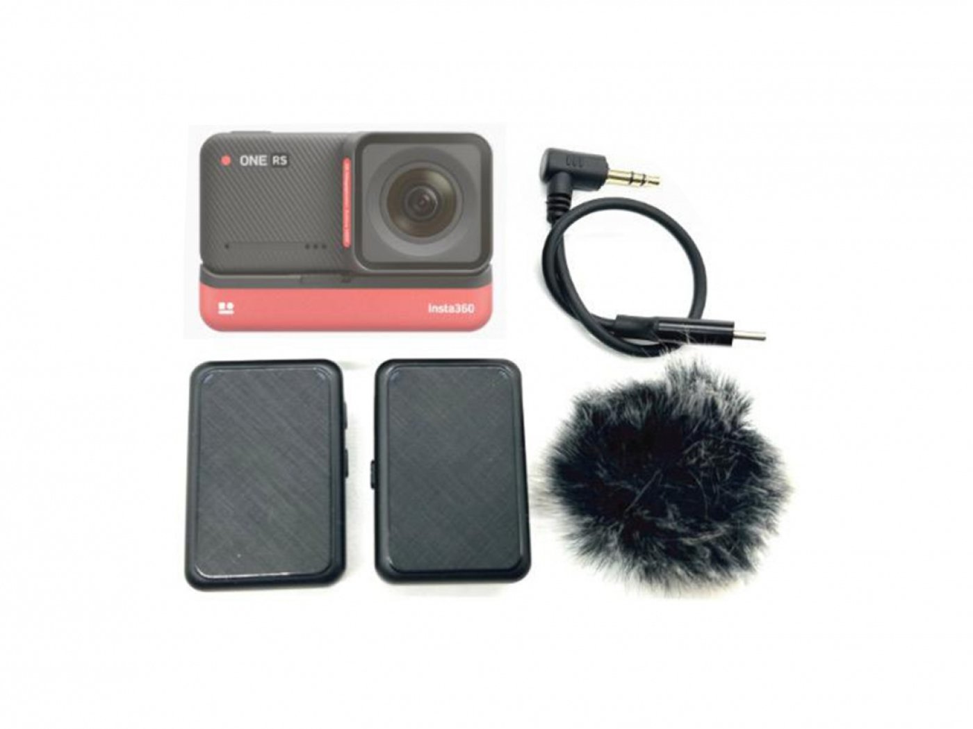 2.4G bezdrátový mikrofon s baterií pro kameru Insta360 ONE RS