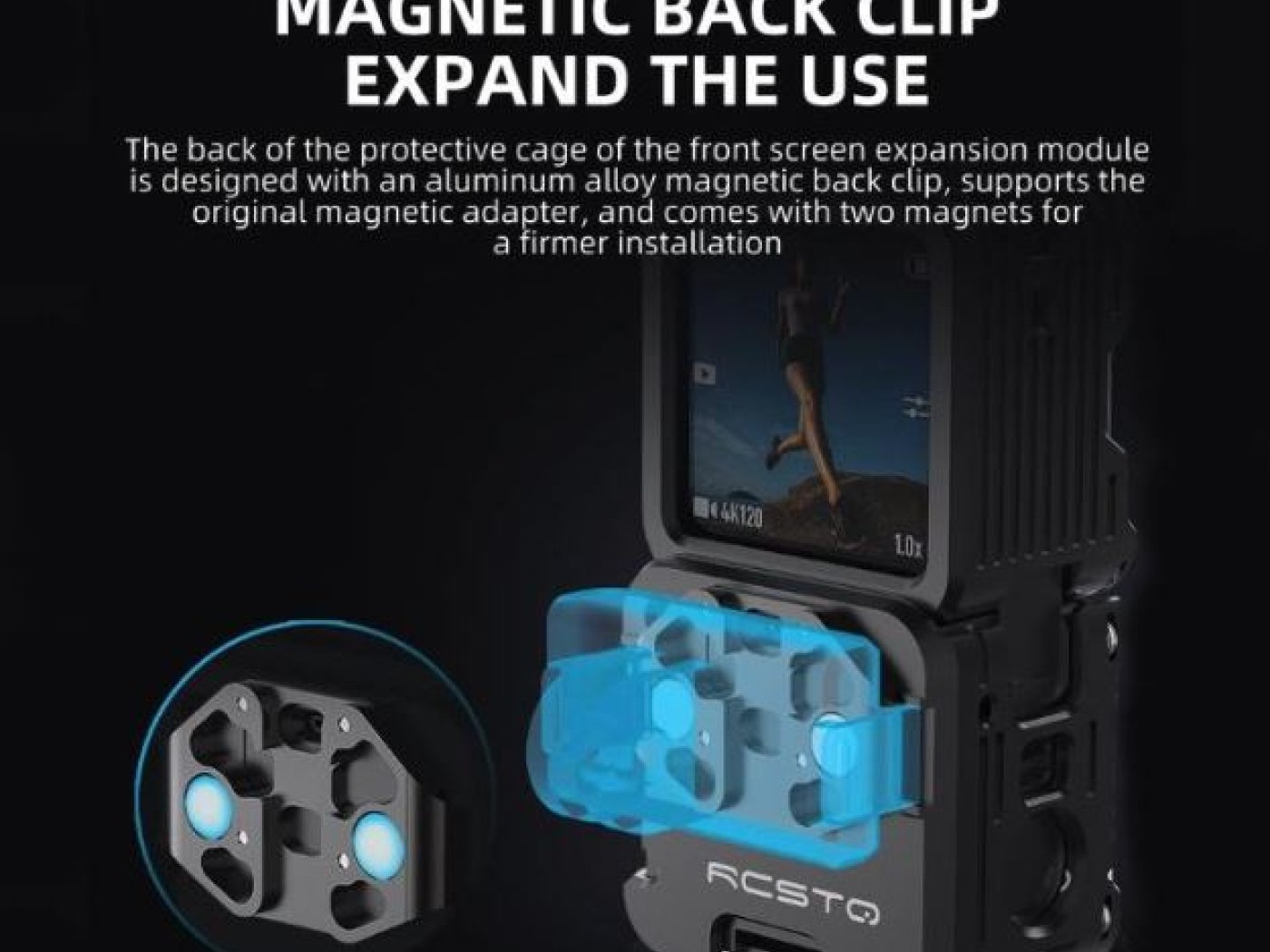 Hliníkový rám s UV filtrem na DJI Action 2