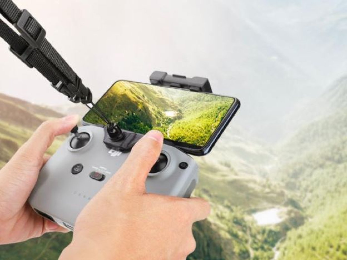 Široký popruh na krk k dálkovému ovladači dronu