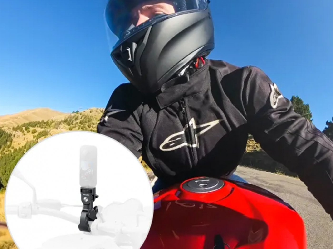Držák kamery Insta360 na řídítka motorky