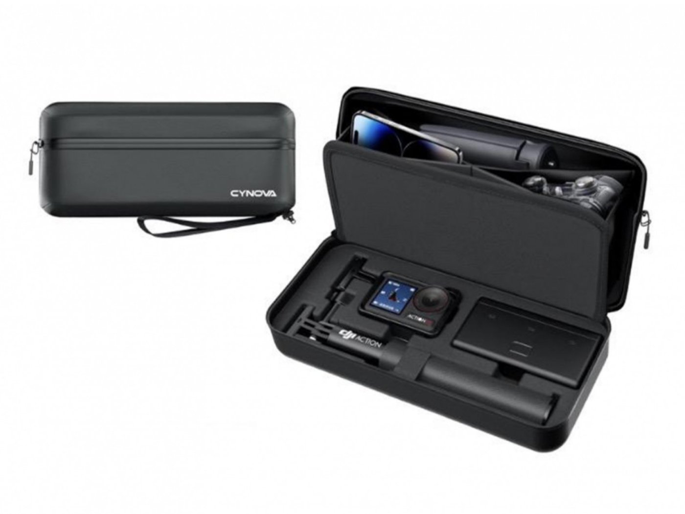 Dvouvrstvá přenosná taška CYNOVA pro DJI Osmo Action 3 / Osmo Action 4 / Osmo Action 5 Pro