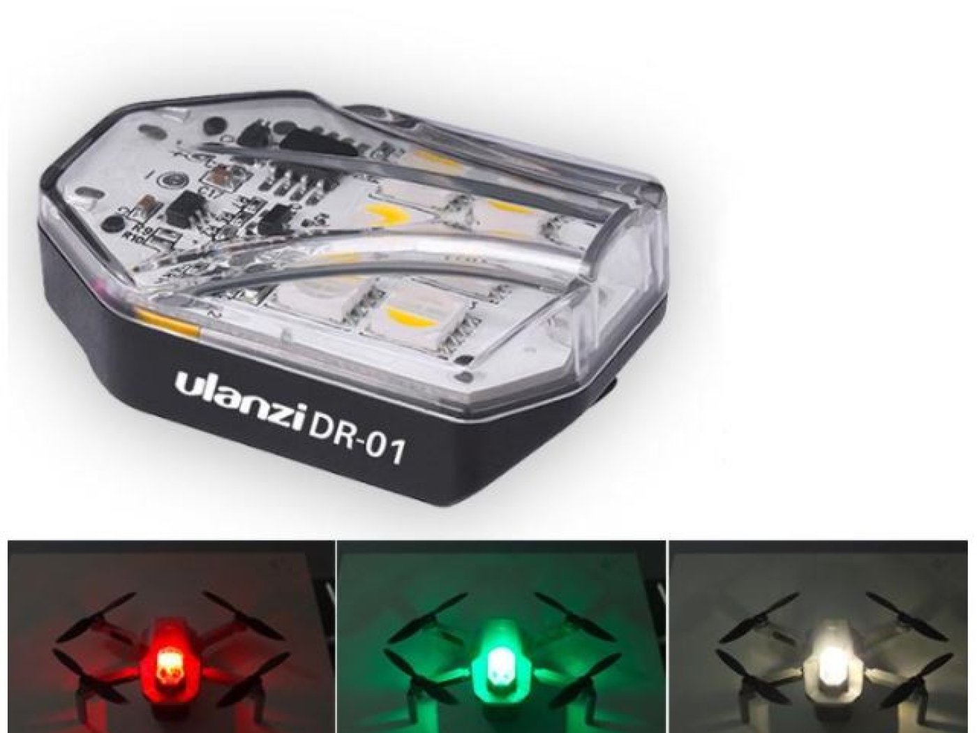 Přídavné blikající LED světlo na drony