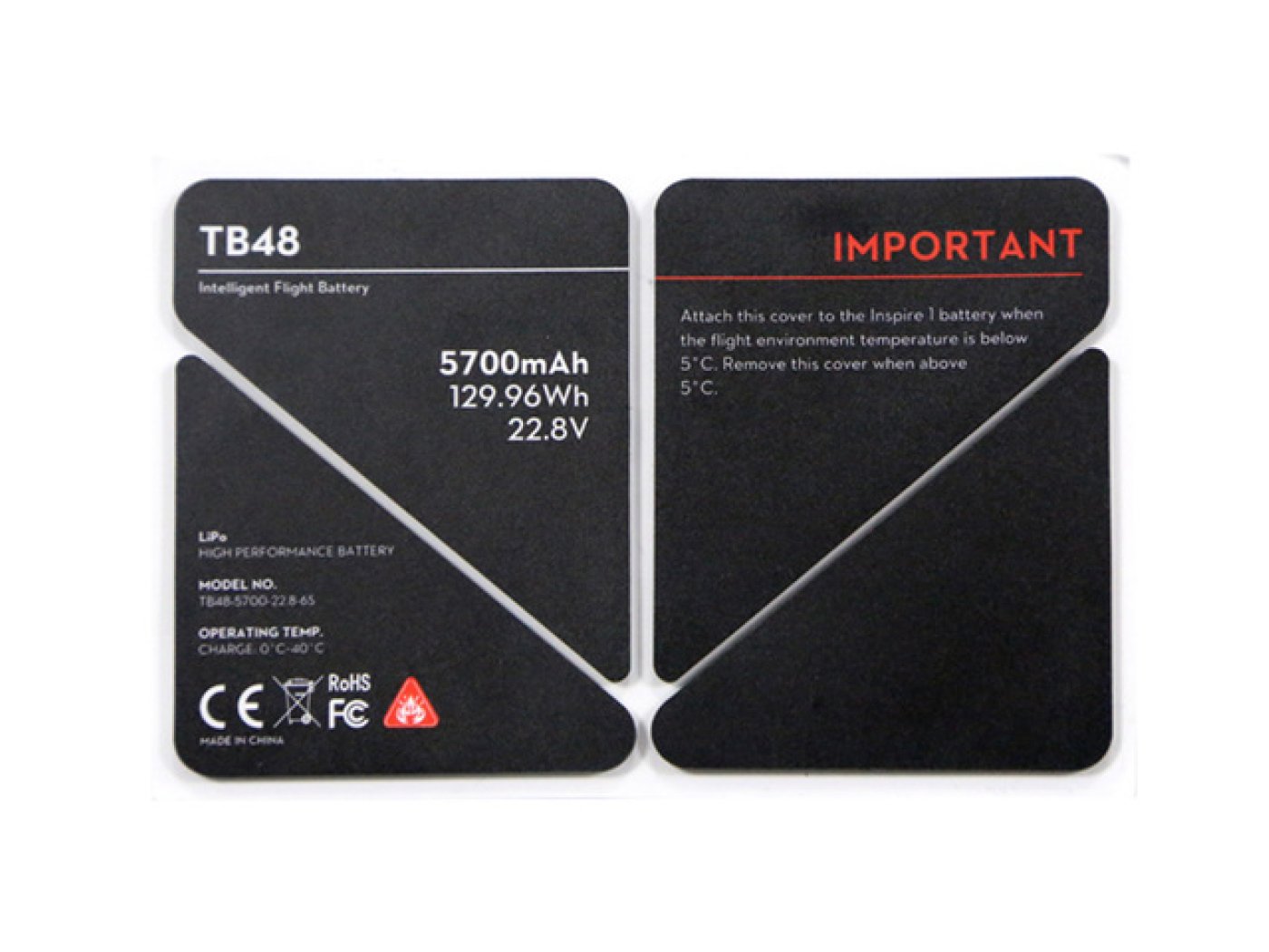 Tepelná izolace pro baterie TB48 pro DJI Inspire 1