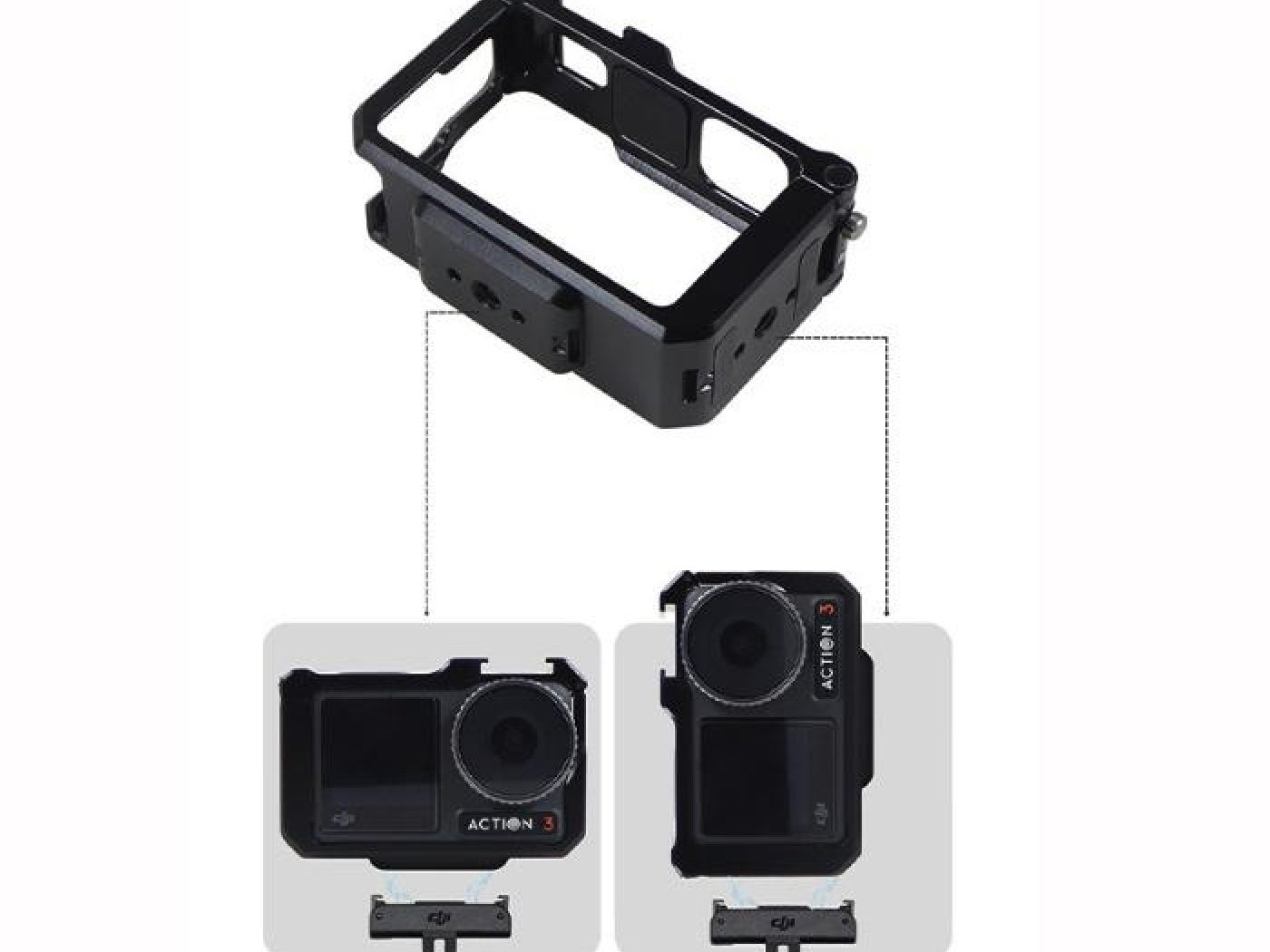 Rychloupínací rám s magnetickým adaptérem na kameru DJI Osmo Action 3