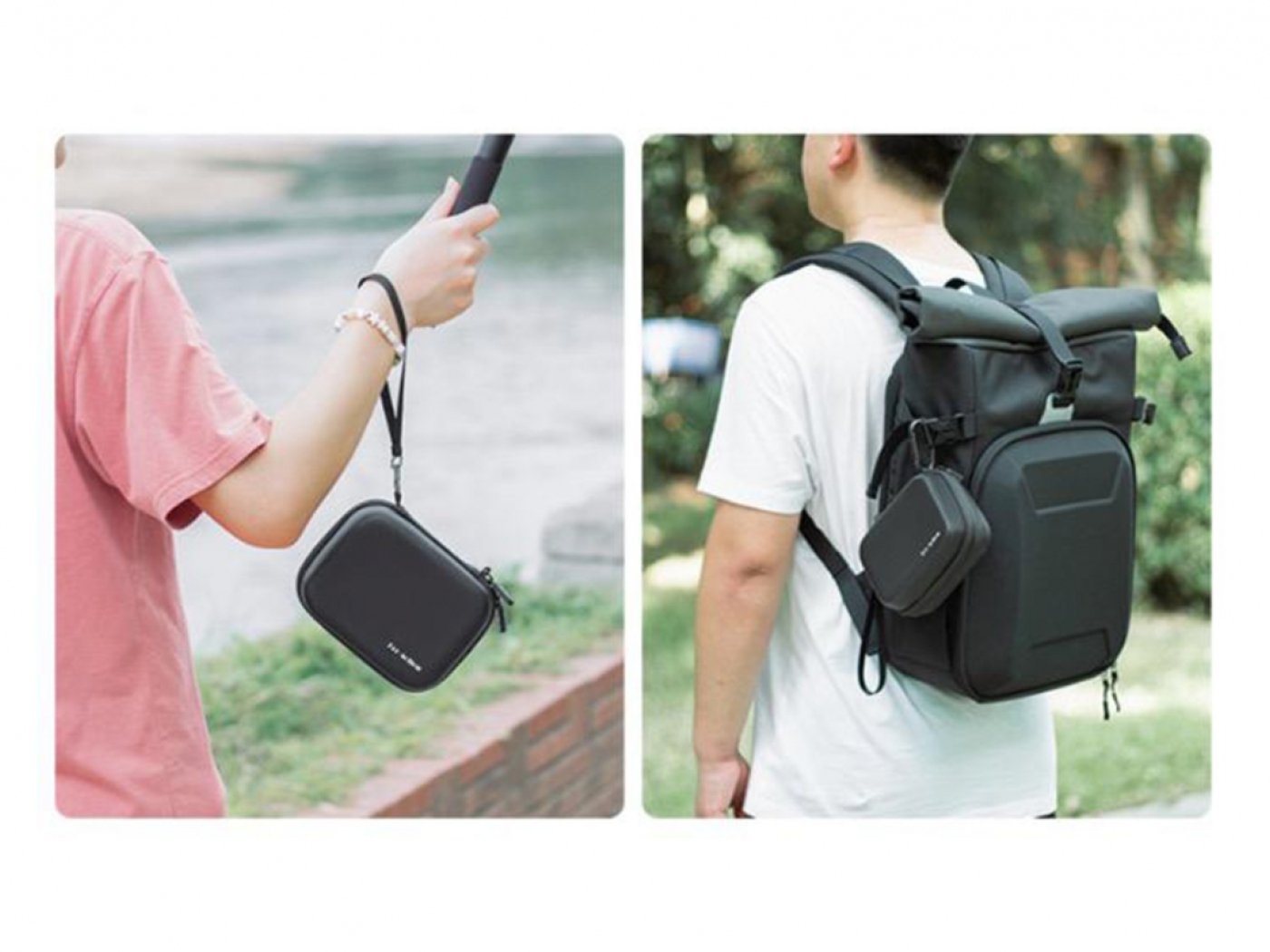 Černé pouzdro s poutkem na kameru DJI Osmo Action 5 Pro