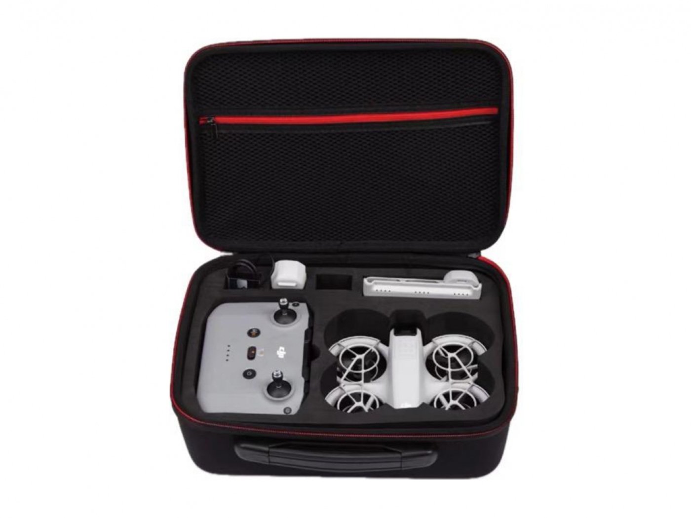 Černé pouzdro s popruhem přes rameno na dron DJI Neo