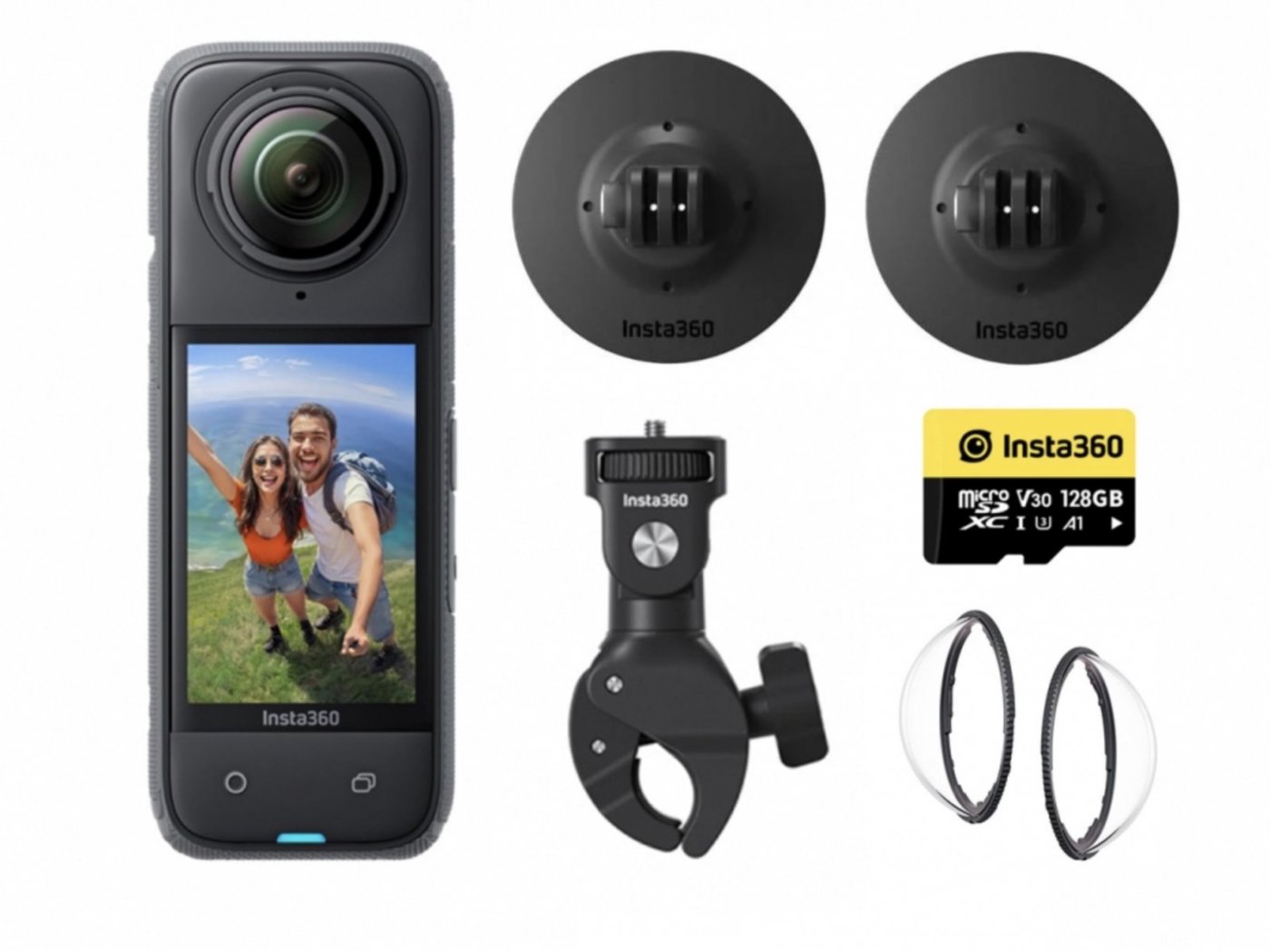 Akční kamera Insta360 X4 - Motocyklový balíček