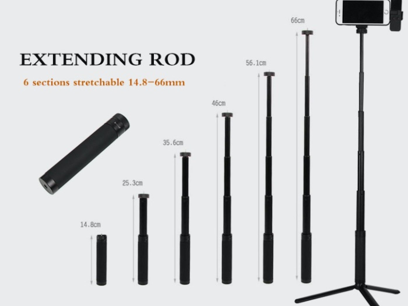 Prodlužovací tyč + stativ + držák telefonu pro DJI Osmo Pocket