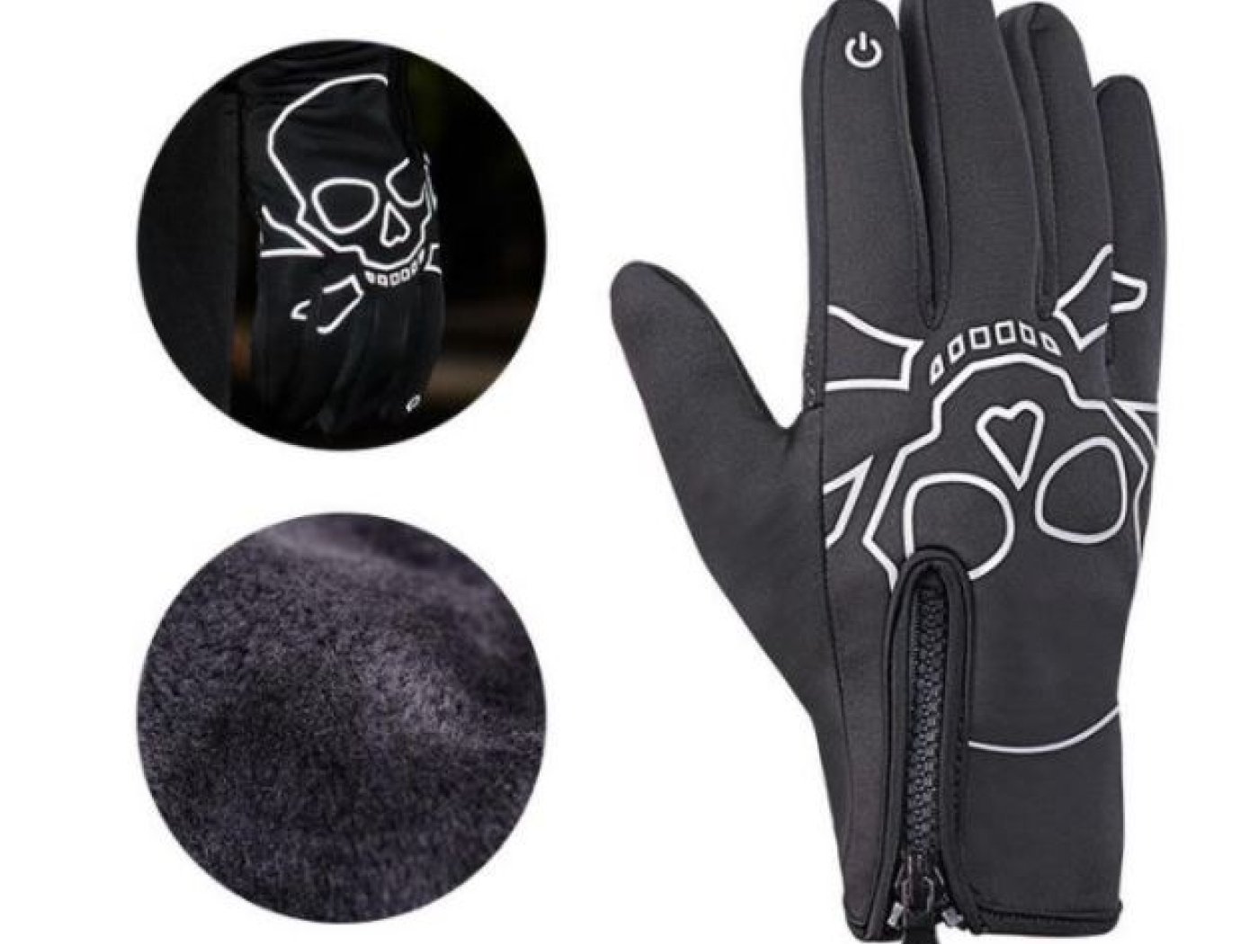 Černé fotografické rukavice (L)