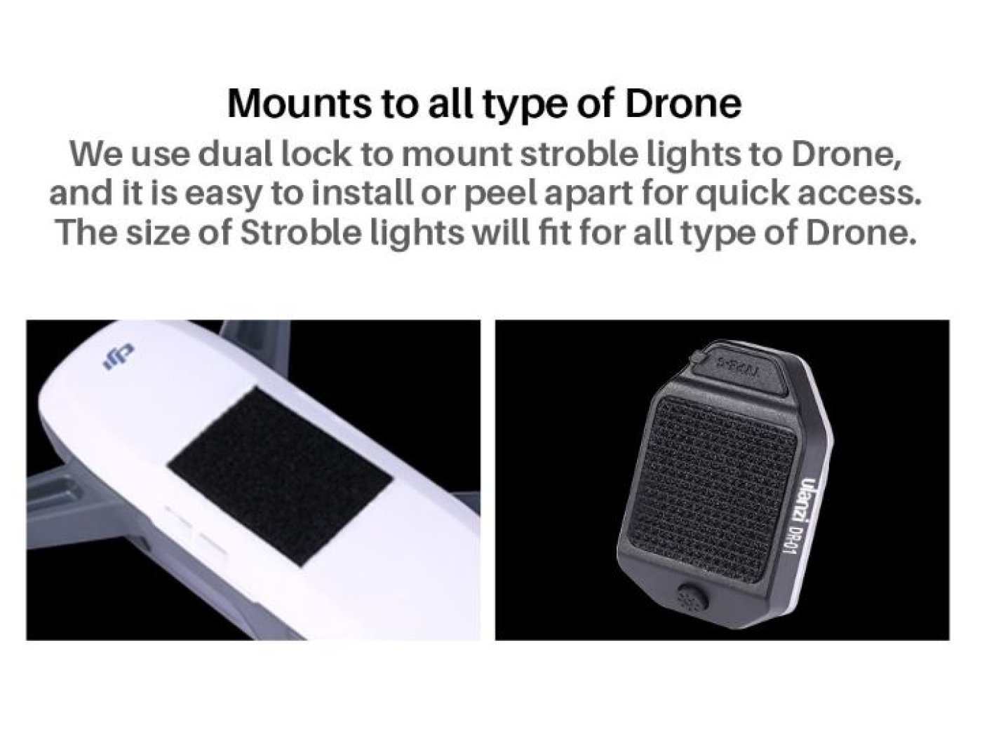 Přídavné blikající LED světlo na drony