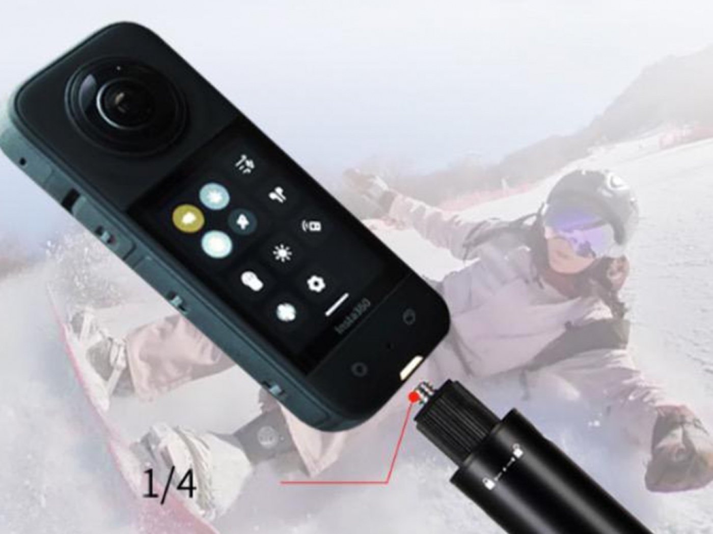 Prodlužující tyč na akční kameru (300 cm)