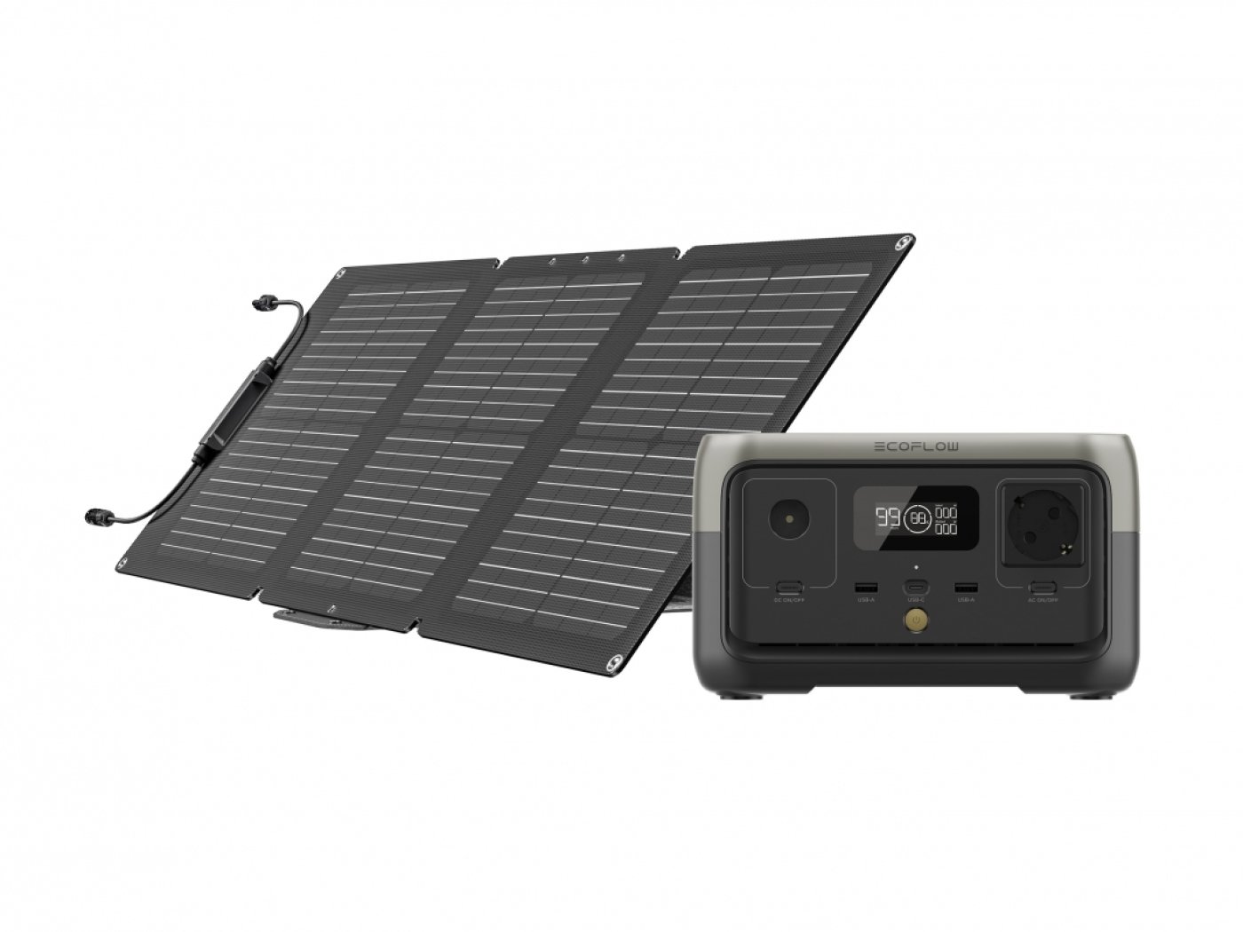 Přenosná nabíjecí stanice EcoFlow RIVER 2 + solární panel 60W