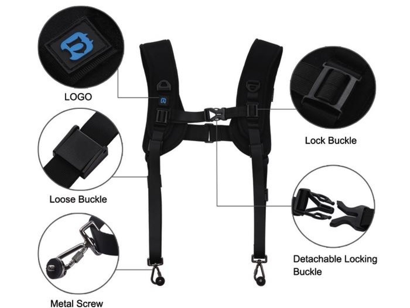 Popruh na ramena pro dva fotoaparáty