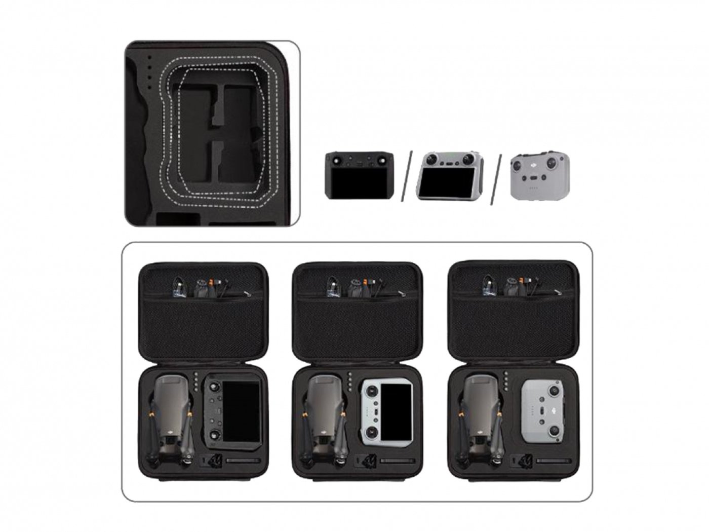 Černý kufr na dron DJI Mavic 3 / Mavic 3 Classic / Mavic 3 Pro