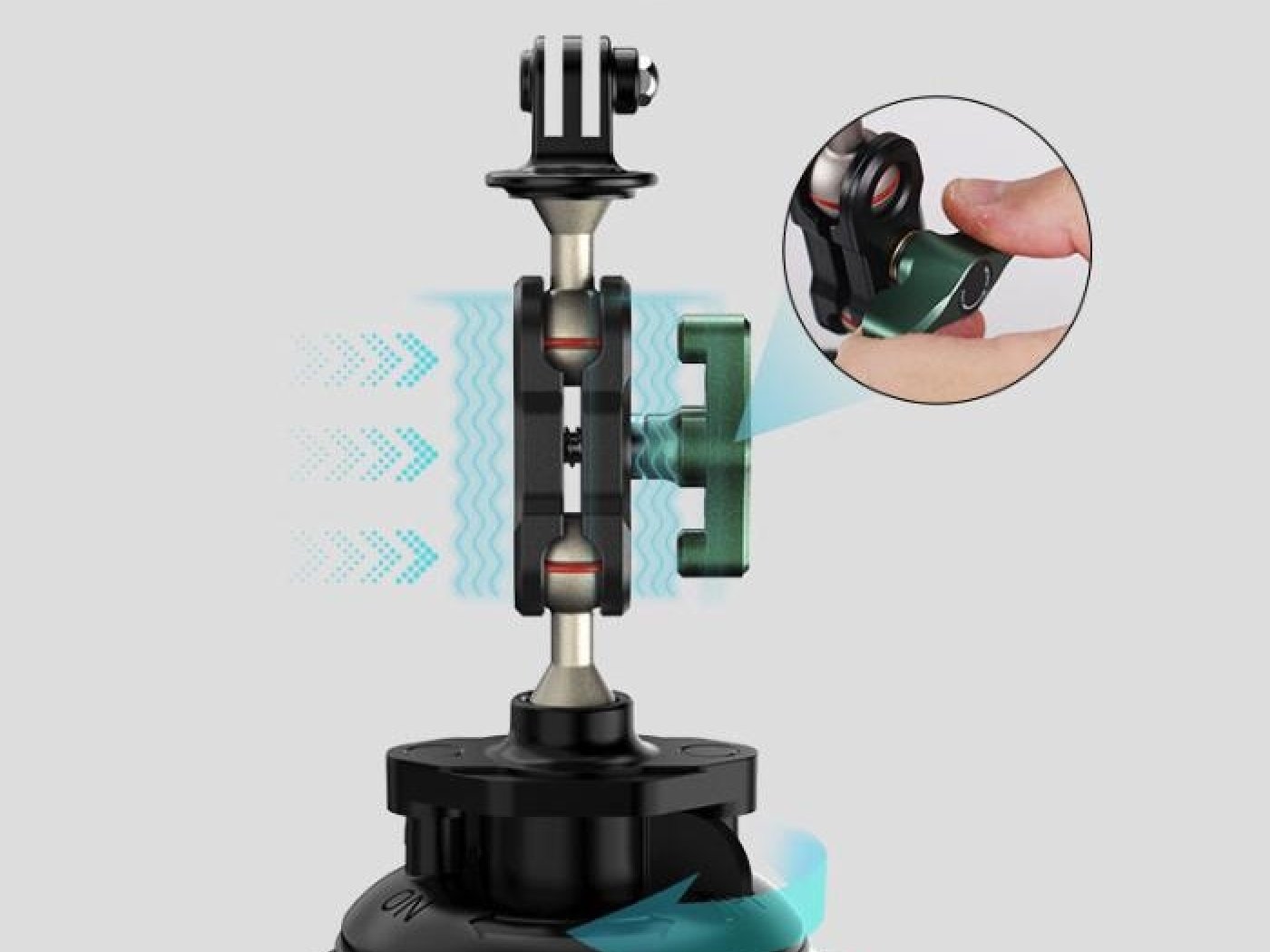 Držák akční kamery s přísavkou