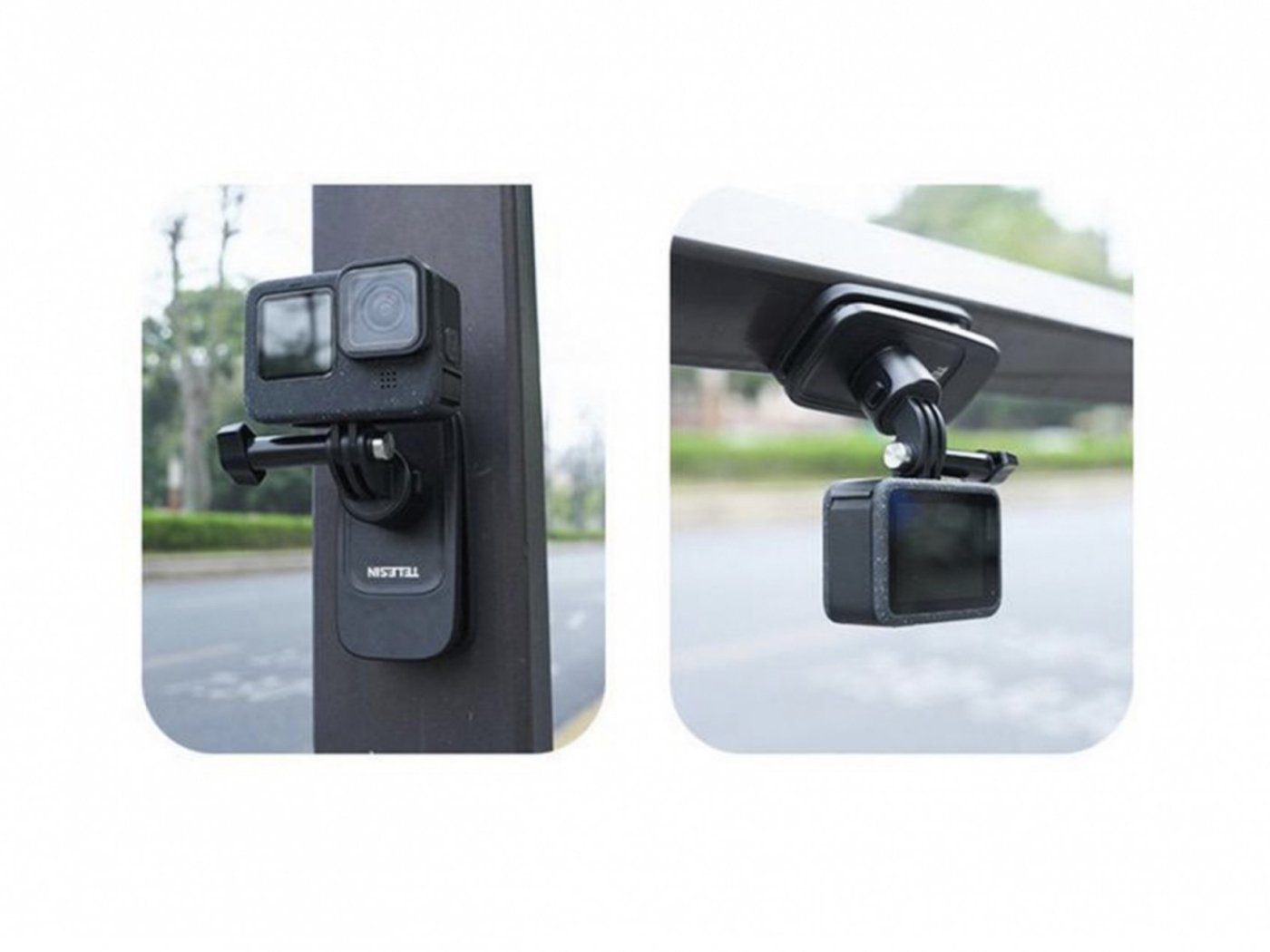 Rychloupínací spona na batoh pro akční kamery