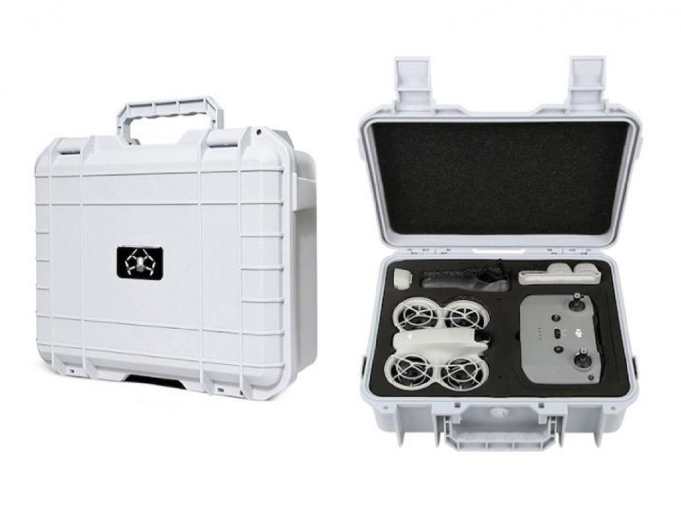 Bílý odolný kufr na dron DJI Neo + RC Motion 3