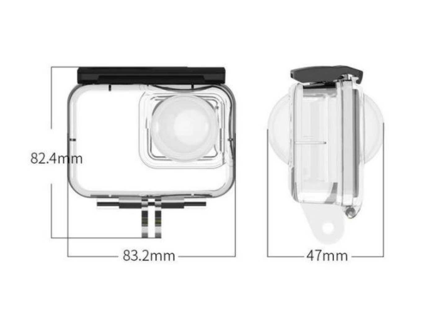 Podvodní kryt pro Insta360 ONE R 360° s duálním objektivem