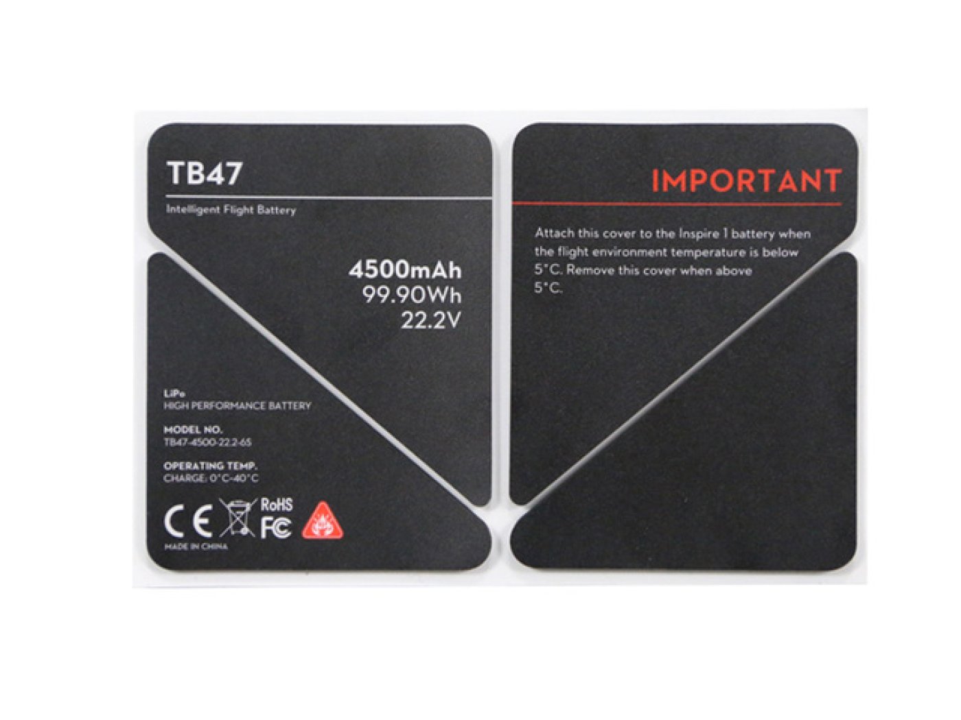 Tepelná izolace pro baterie TB47 pro DJI Inspire 1