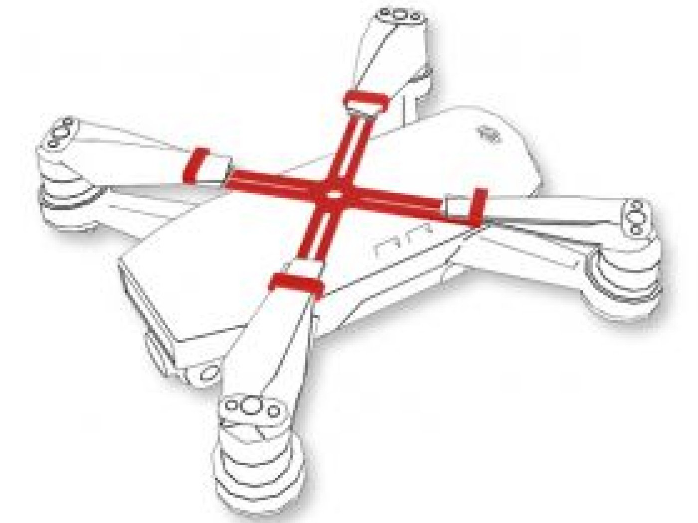 Držák vrtulí Adam FLEET pro dron DJI Spark - 2 ks - černý + červený