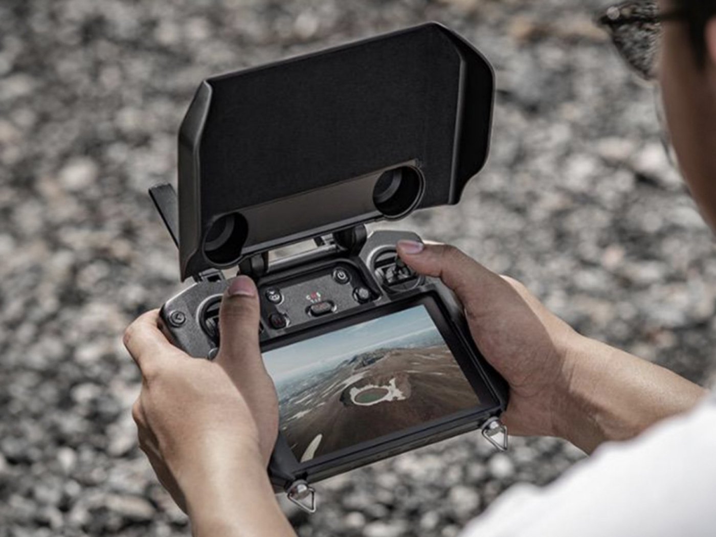 2v1 ochrana displeje a sluneční clona pro DJI RC Pro