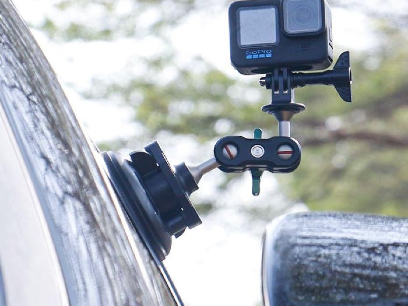 Držák akční kamery s přísavkou