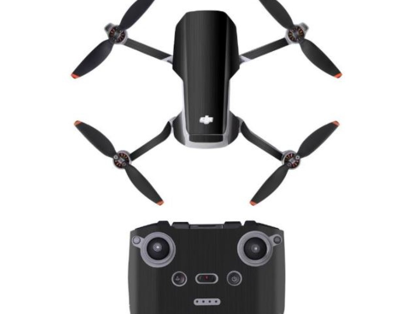 Černý polep na dron a ovladač DJI Mini 2