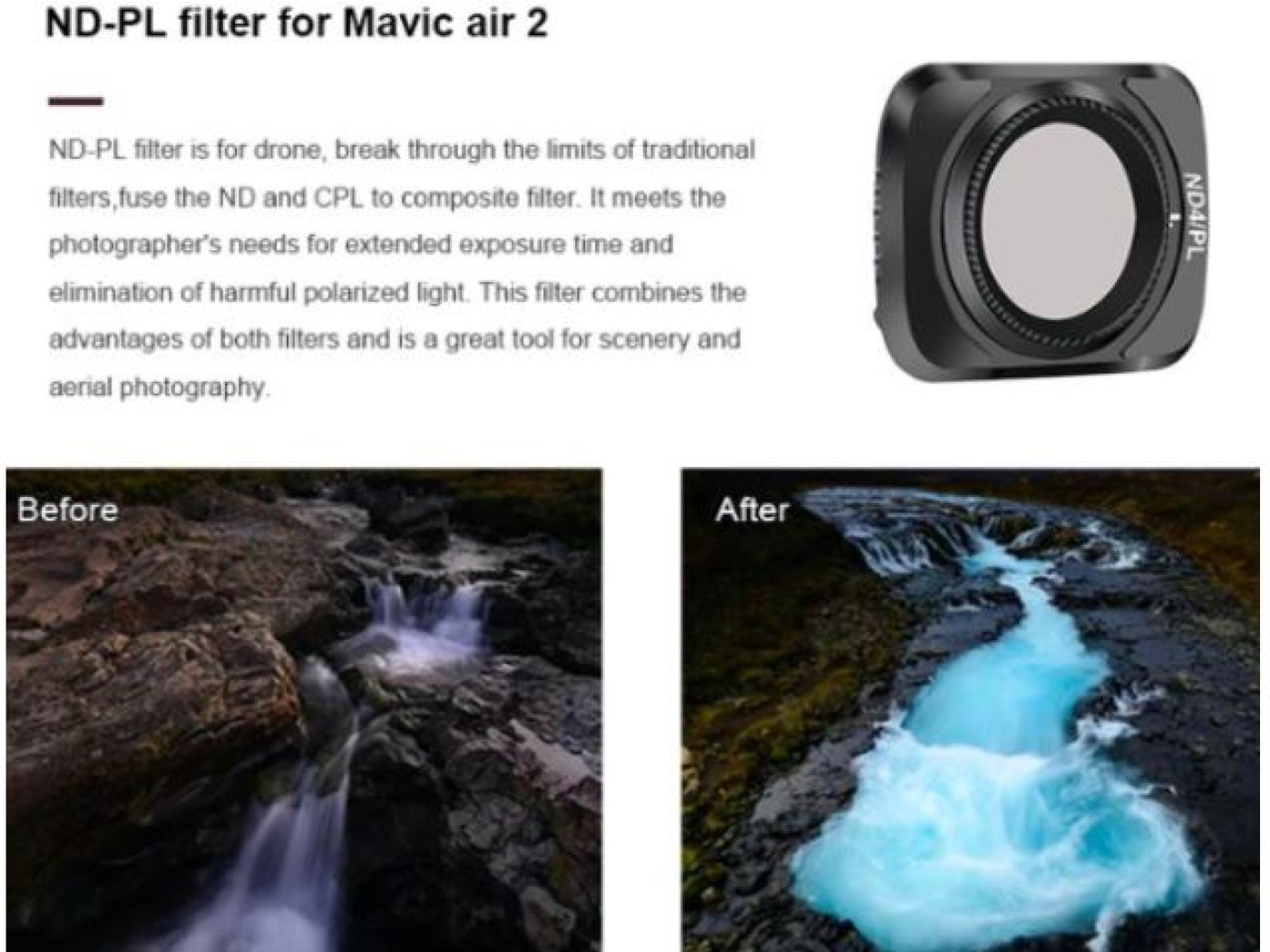 Sada filtrů na dron DJI Mavic Air 2 (ND4/PL, ND8/PL, ND16/PL, ND32/PL)