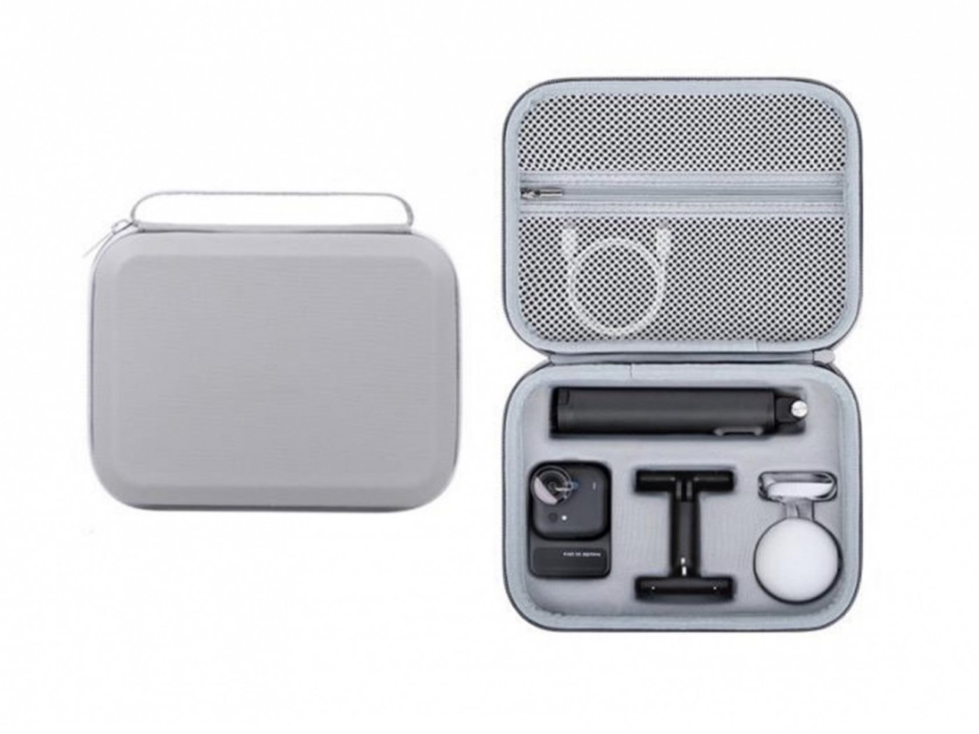 Šedé PU pouzdro pro kameru Insta360 GO Ultra