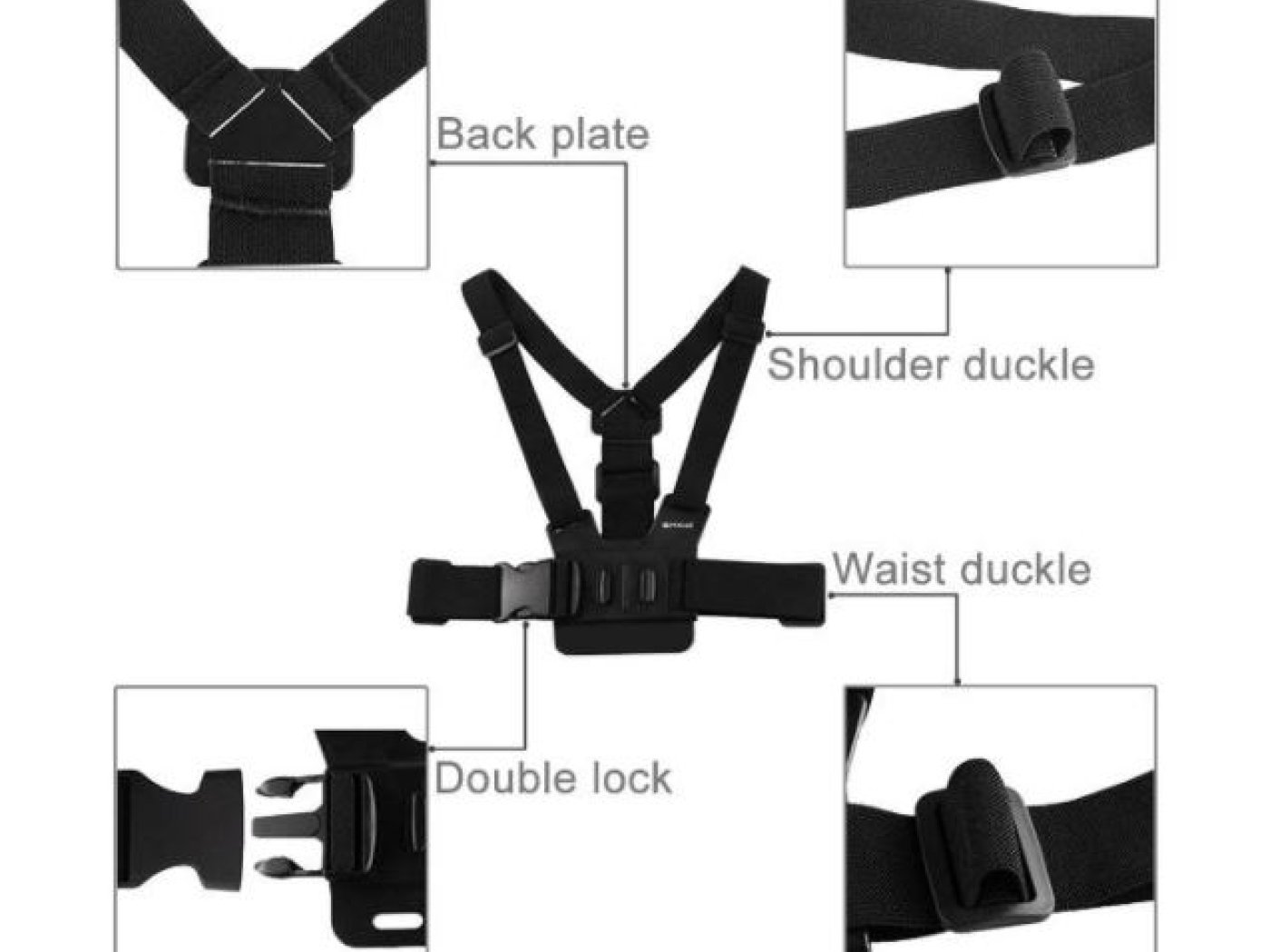 Nastavitelný hrudní popruh na akční kameru