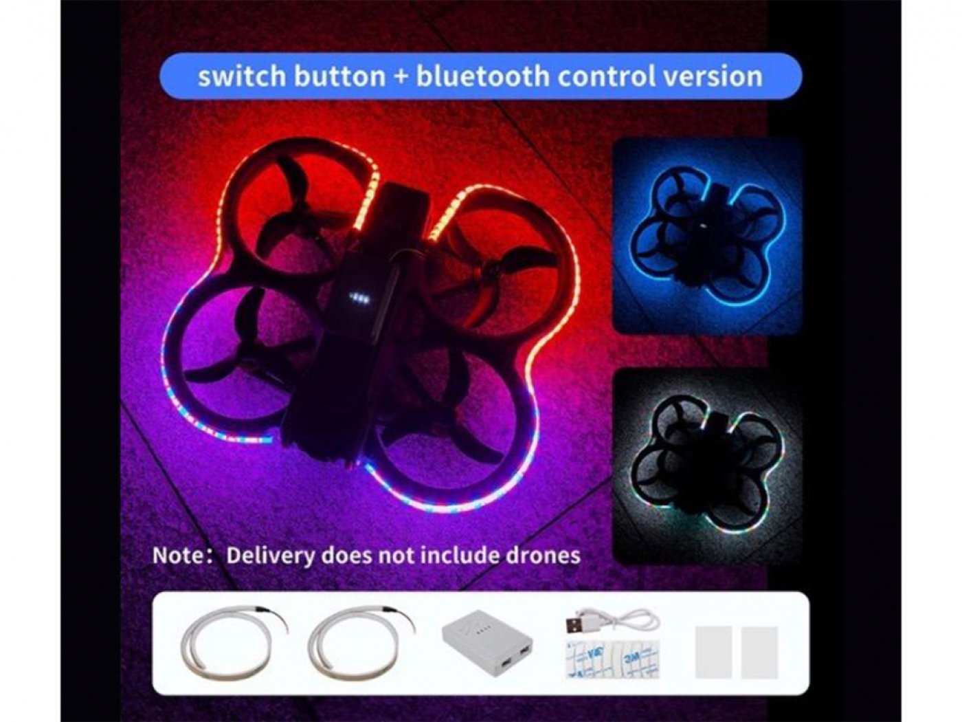 Bluetooth barevný LED pásek na dron DJI Neo / Avata 2