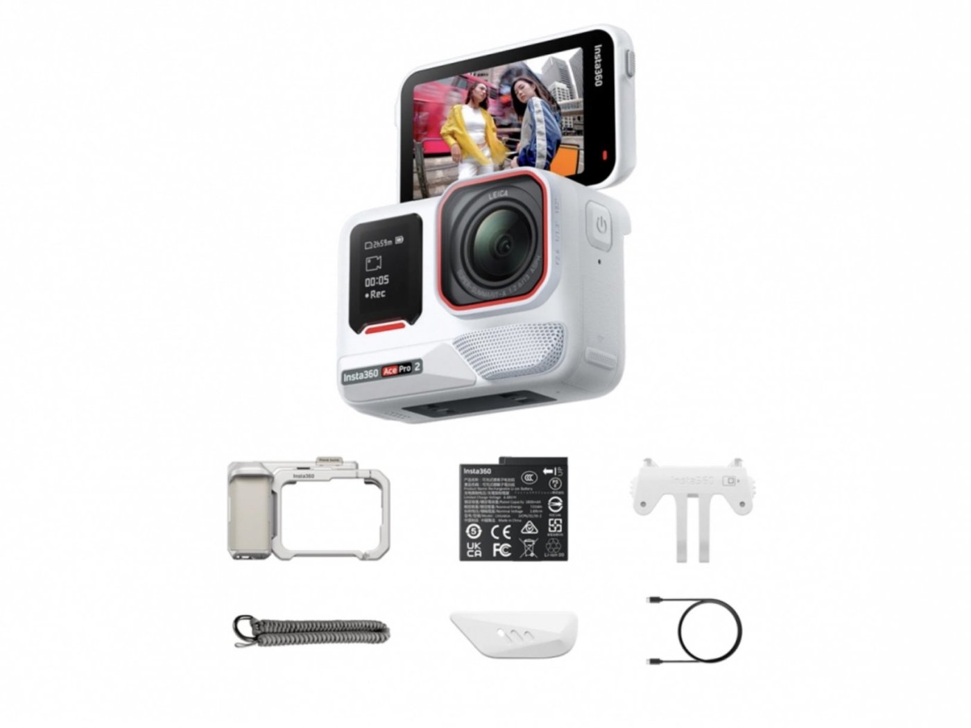 Akční kamera Insta360 Ace Pro 2 - Xplorer bundle - bílá