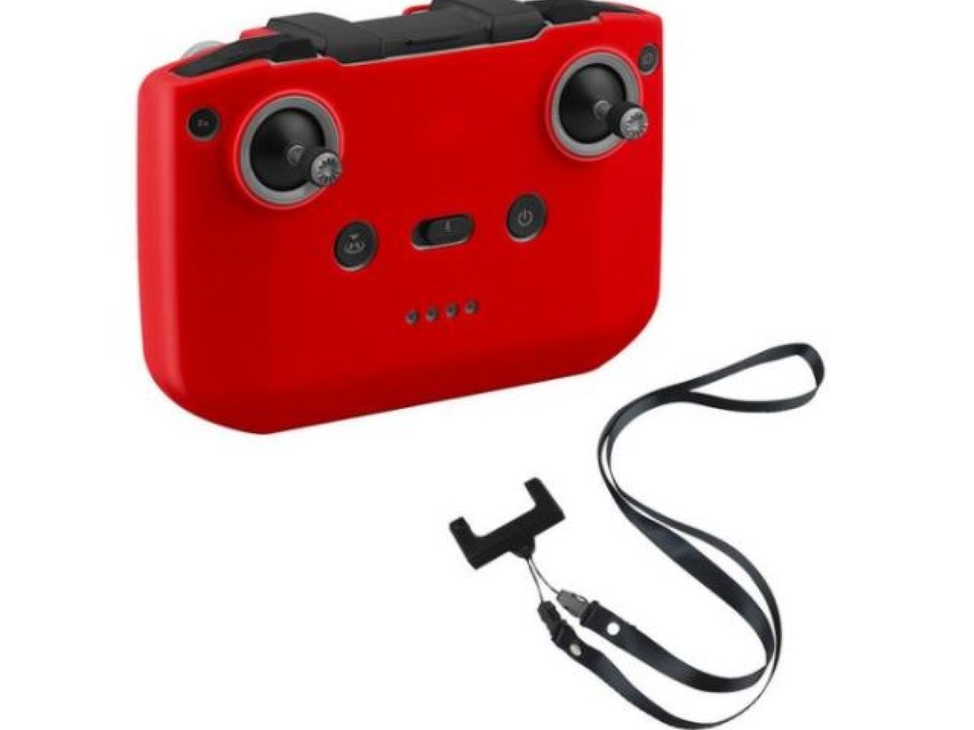 Červený silikonový kryt dálkového ovladače + popruh na krk