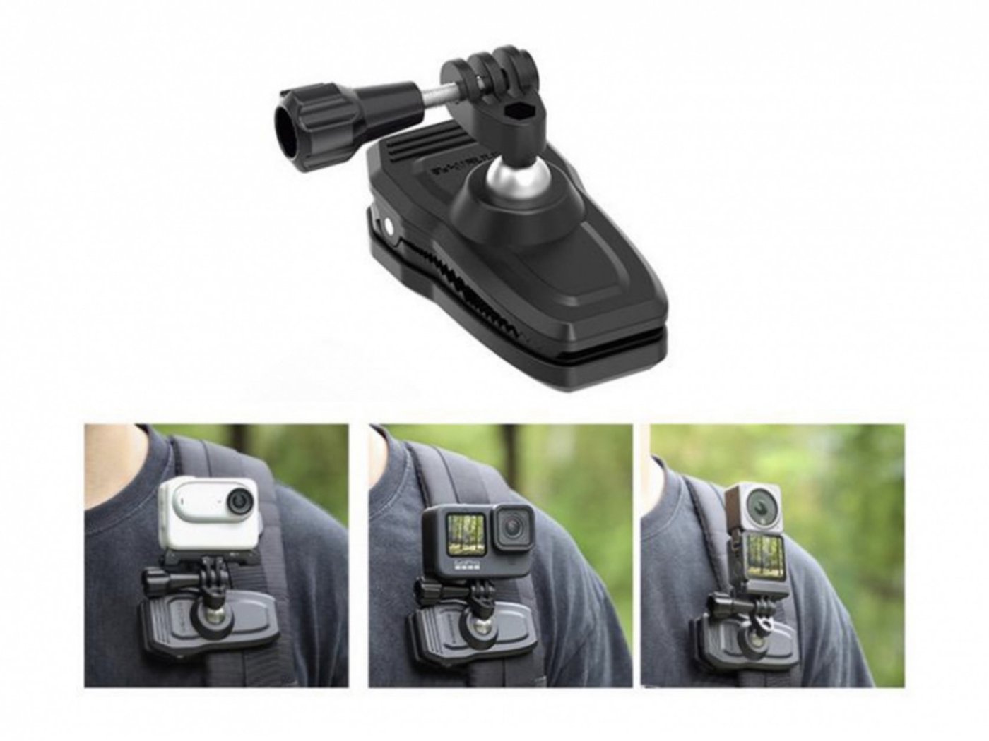 Magnetická spona na batoh pro akční kamery