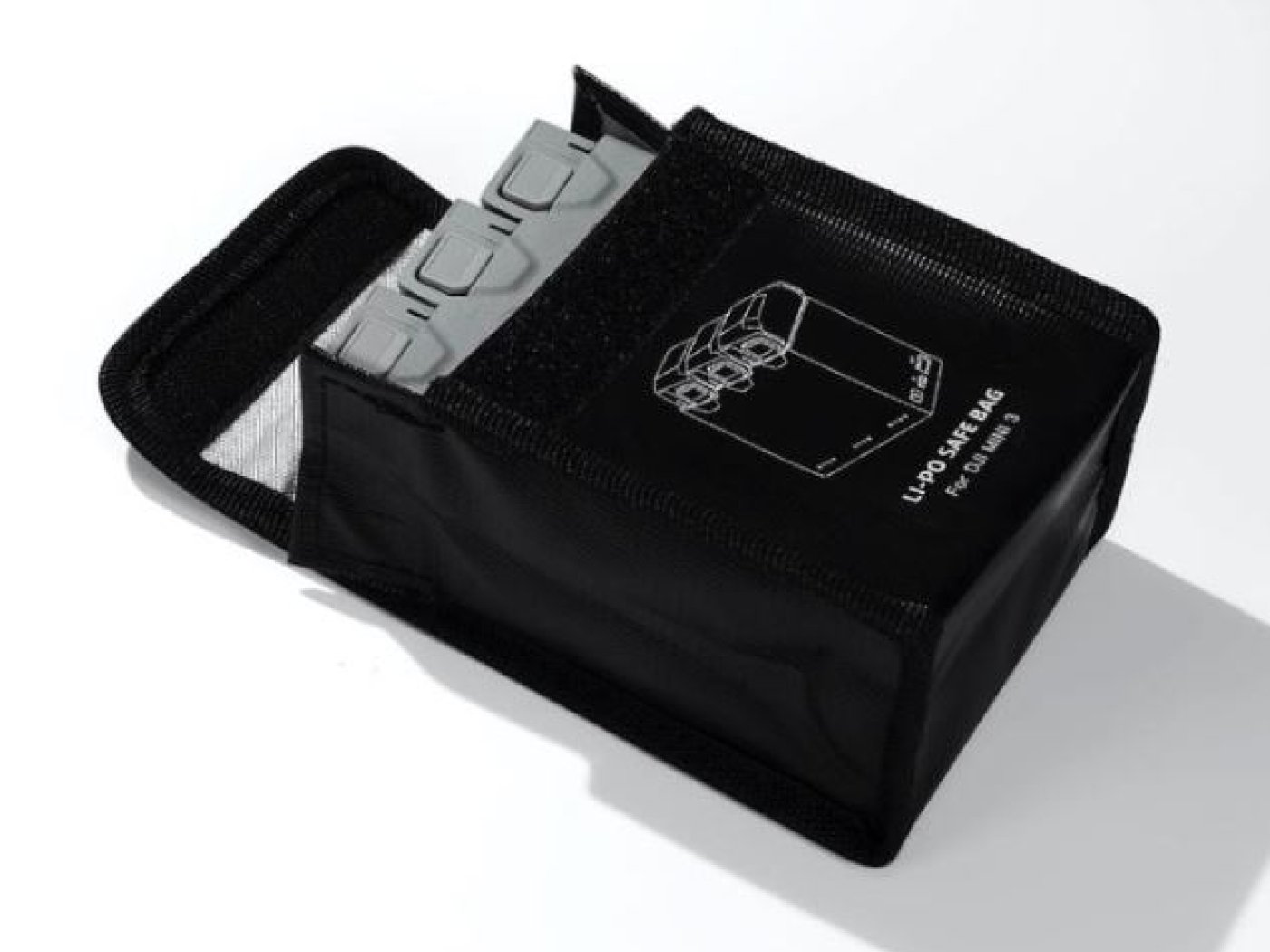 Ohnivzdorný obal na tři baterie s nabíjecí stanicí dronu DJI Mini 3 / Mini 3 Pro