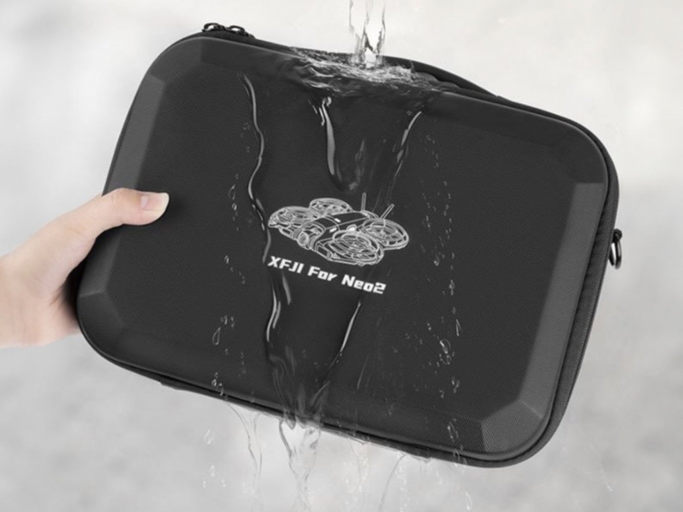 Černé PU pouzdro pro dron DJI Neo 2 + RC-N3