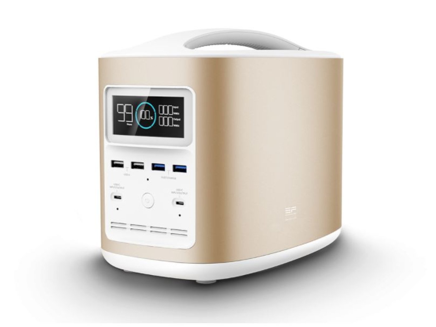 Přenosná nabíjecí stanice EcoFlow RIVER370 (zlatá) + přepravní brašna + sluchátka AIRLOOP