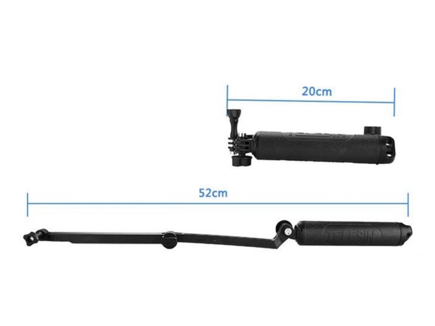 Multifunkční skládací třícestná selfie tyč pro akční kamery DJI Osmo