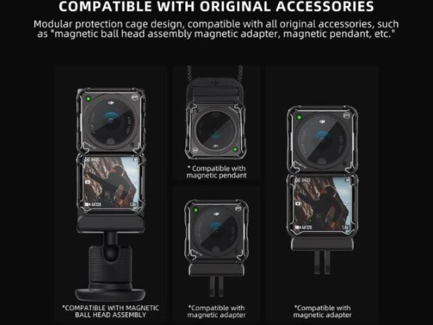 Hliníkový rám s UV filtrem na DJI Action 2