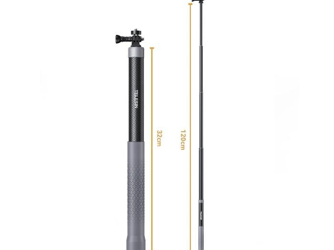 Prodlužující selfie tyč na akční kameru (1,2m)