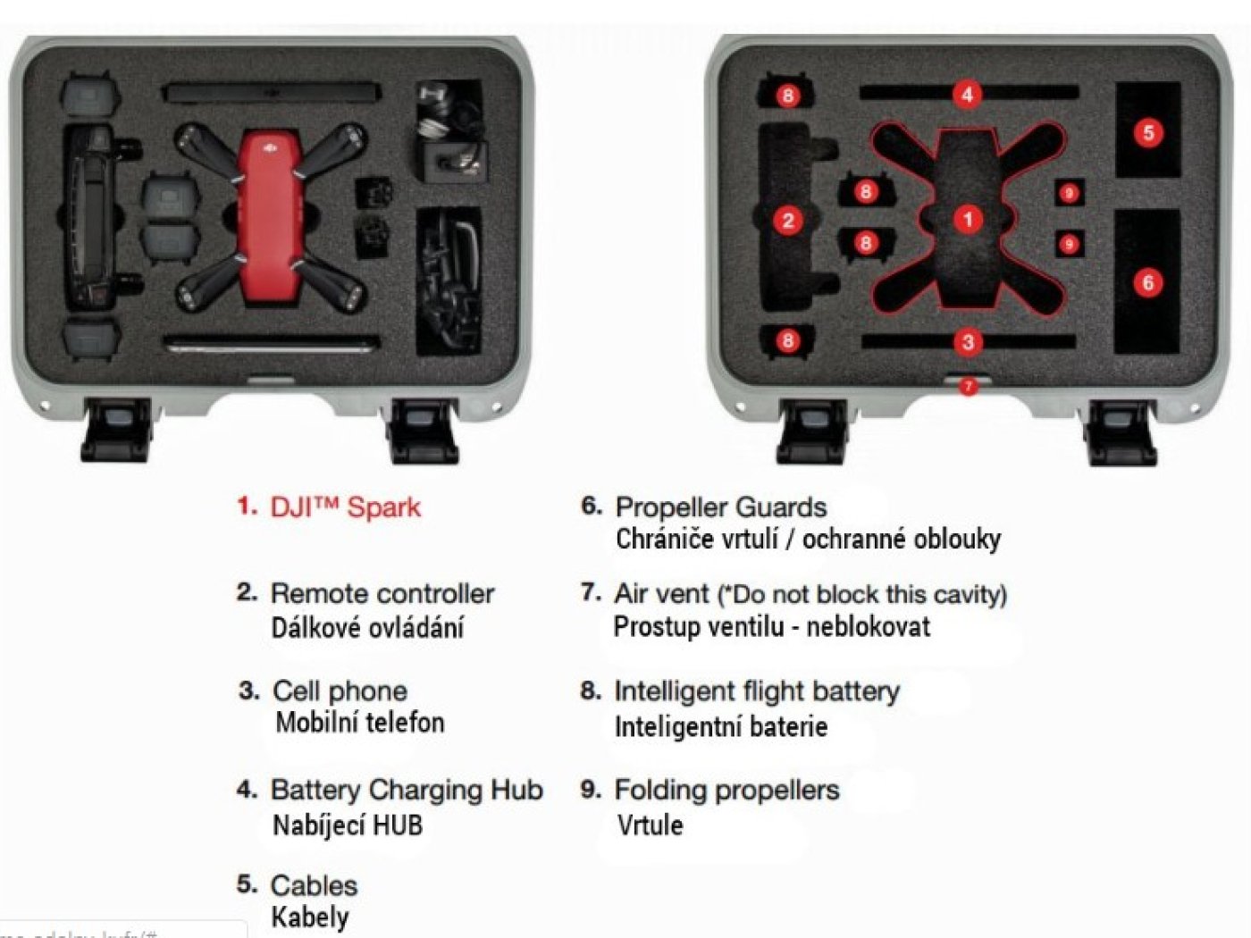 Odolný kufr NANUK 915 pro dron DJI Spark (fly more combo)