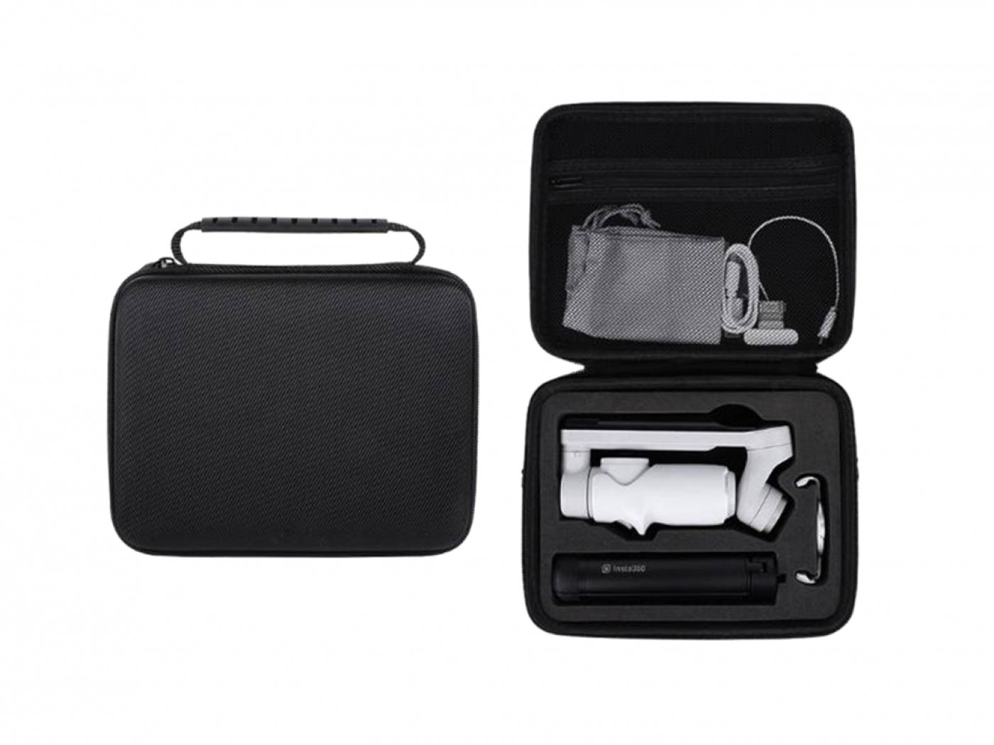 Černé pouzdro na stabilizátor Insta360 Flow