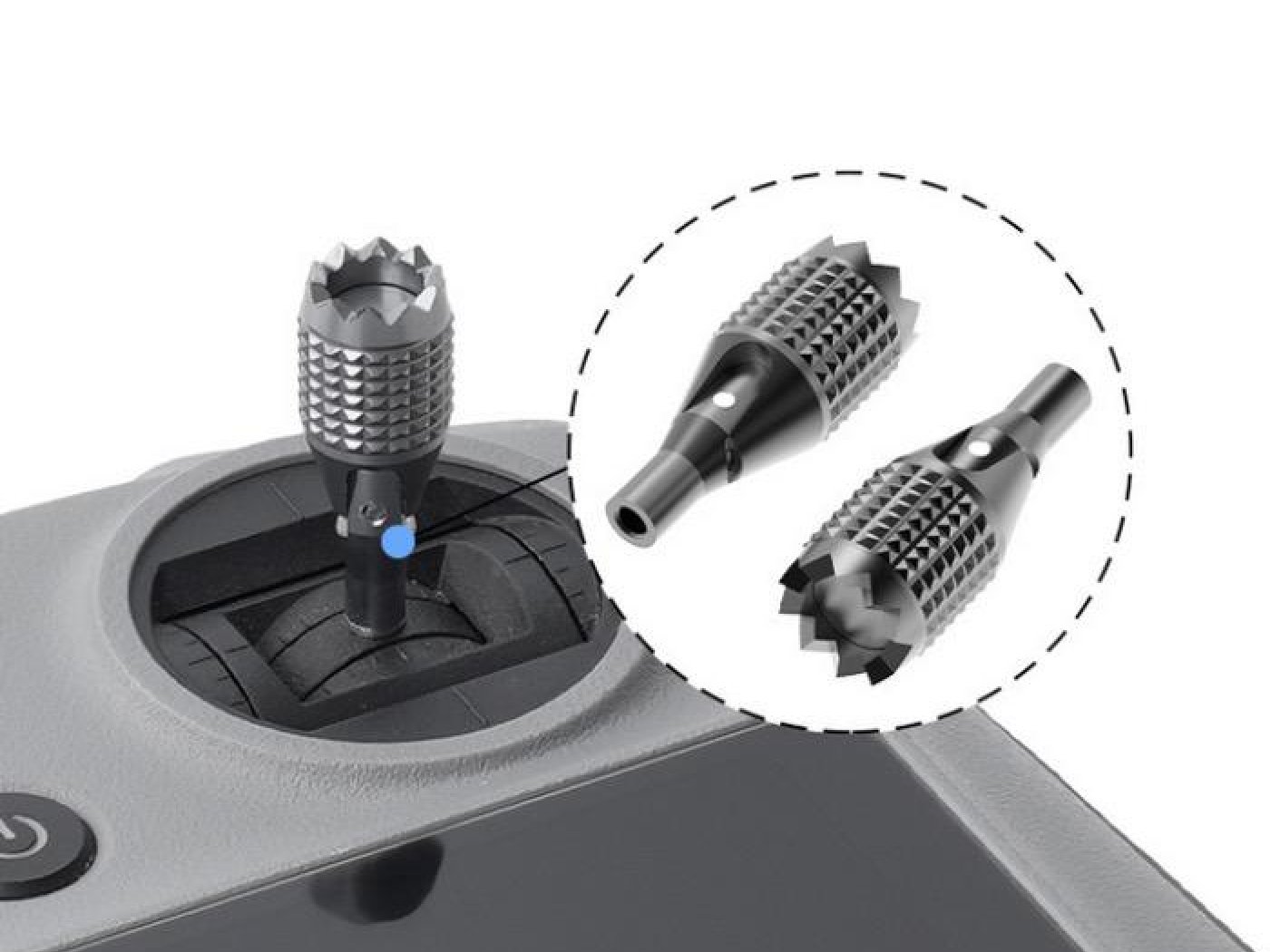 Skládací kniply pro dálkový ovladač DJI RC 2 / DJI RC - stříbrné